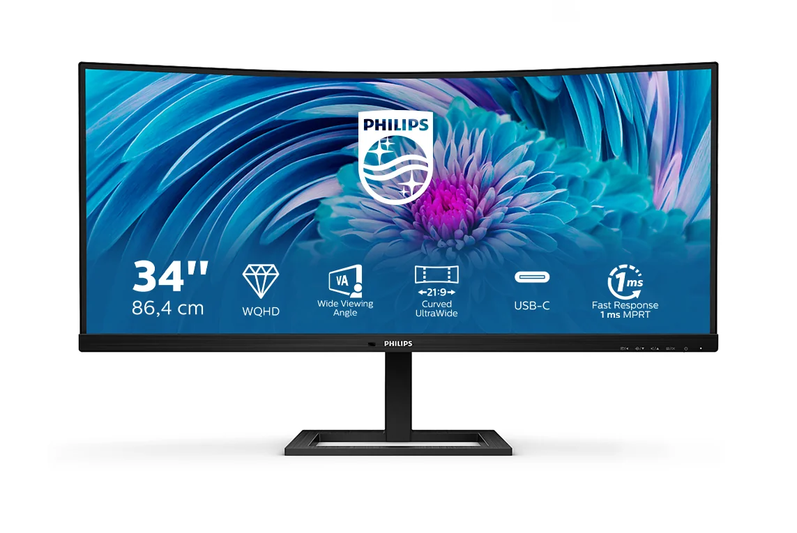Philips 346E2CUAE/23 34" UWQHD VA 100Hz Curved Monitor