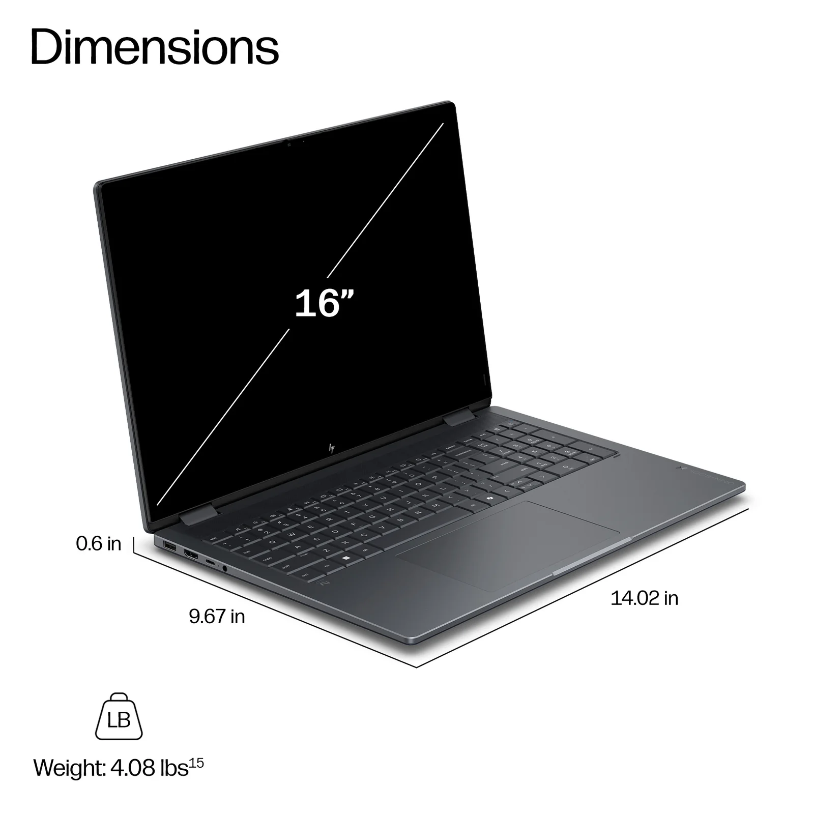 HP OmniBook X Flip 2-in-1 Laptop Next Gen AI 16-cb0012nax 16", 16GB RAM, 1TB SSD