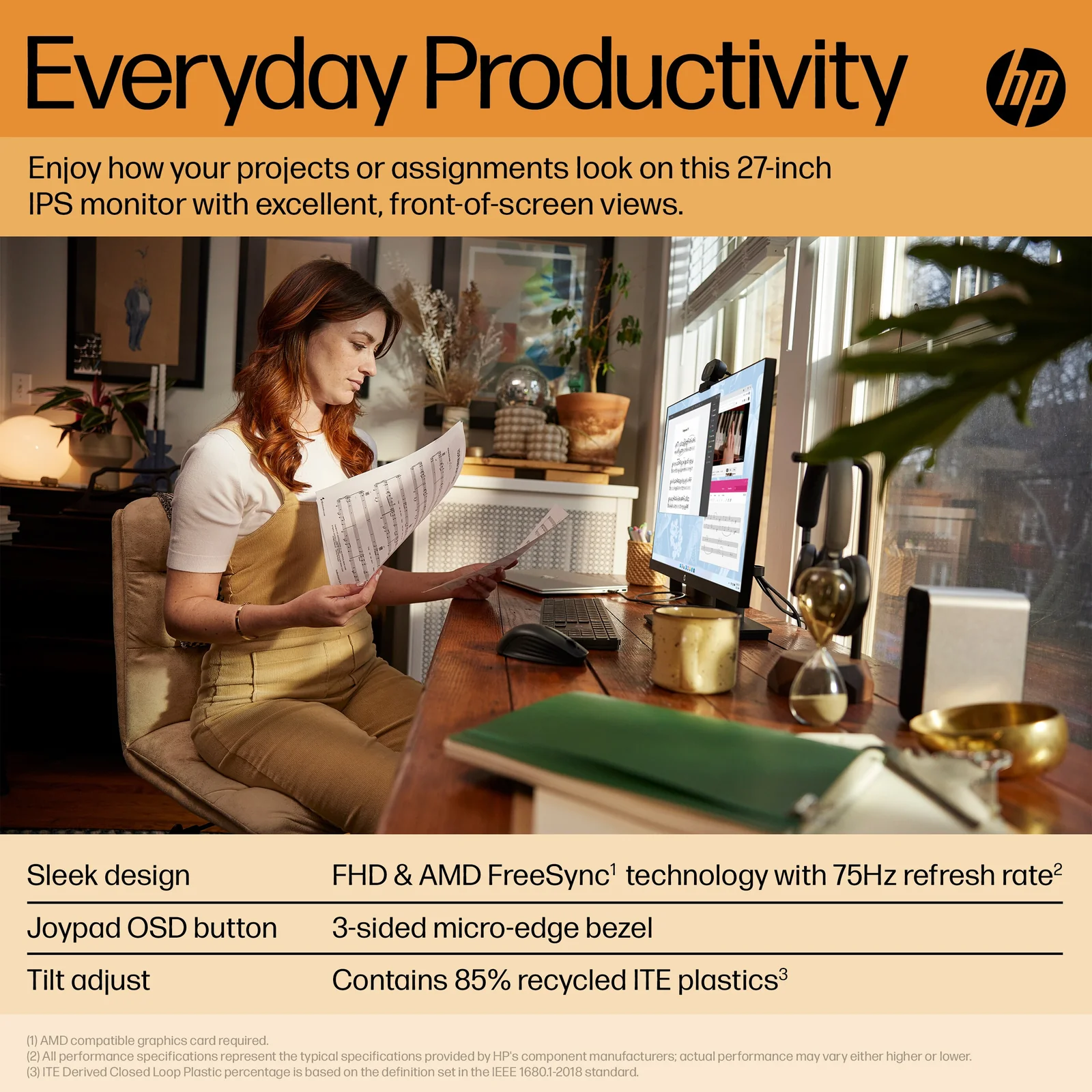 HP V27i G5 FHD 27" Full HD IPS Monitor