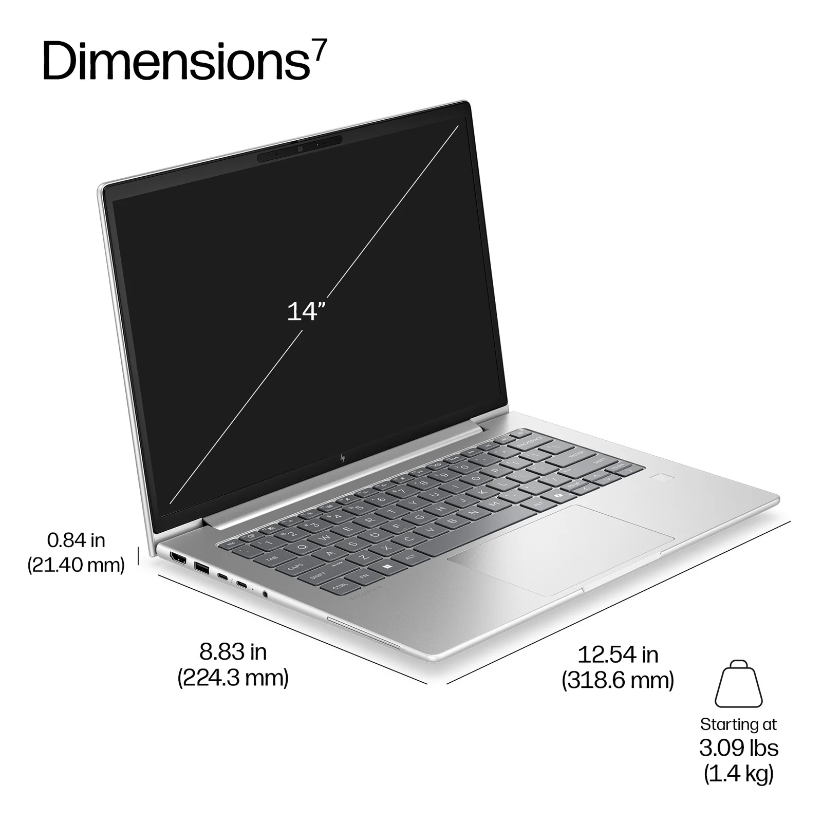 HP EliteBook 6 G2a 14 14", AMD Ryzen 5 230, 16GB RAM, 512GB SSD