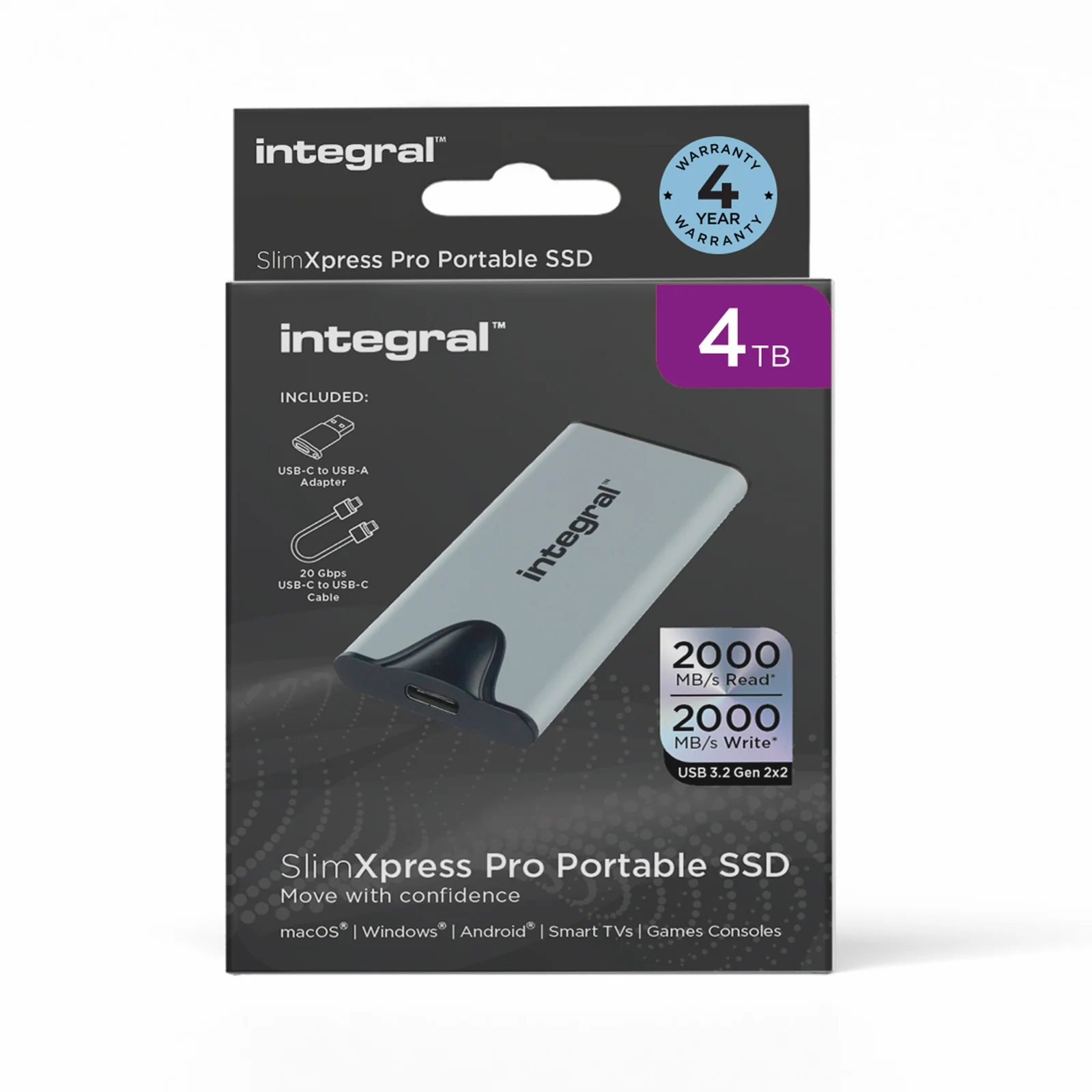 Integral SlimXpress Pro INSSD4TPORT3.2SLIMXS 4TB