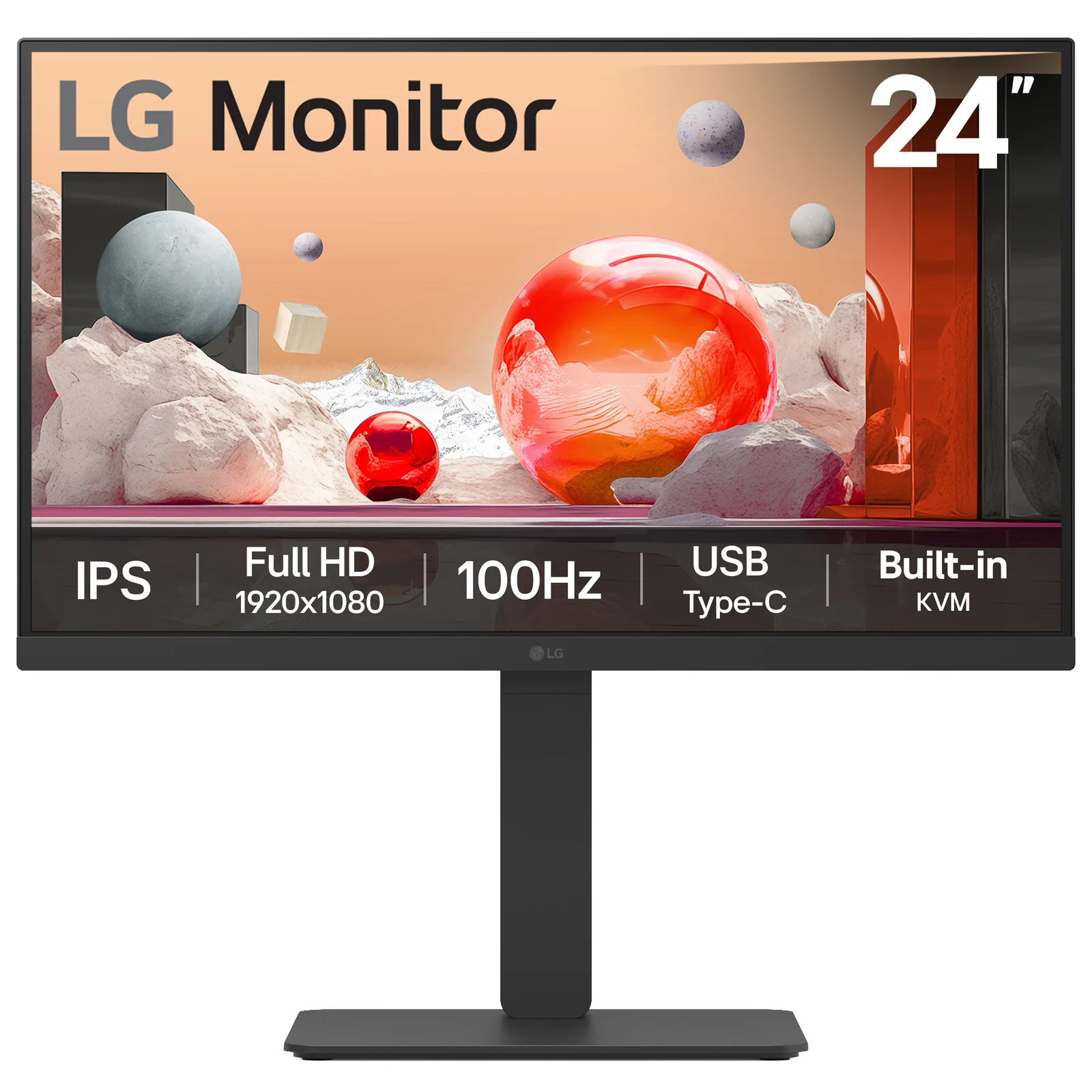 LG 24BA650-B 23.8" Full HD IPS 100Hz Monitor
