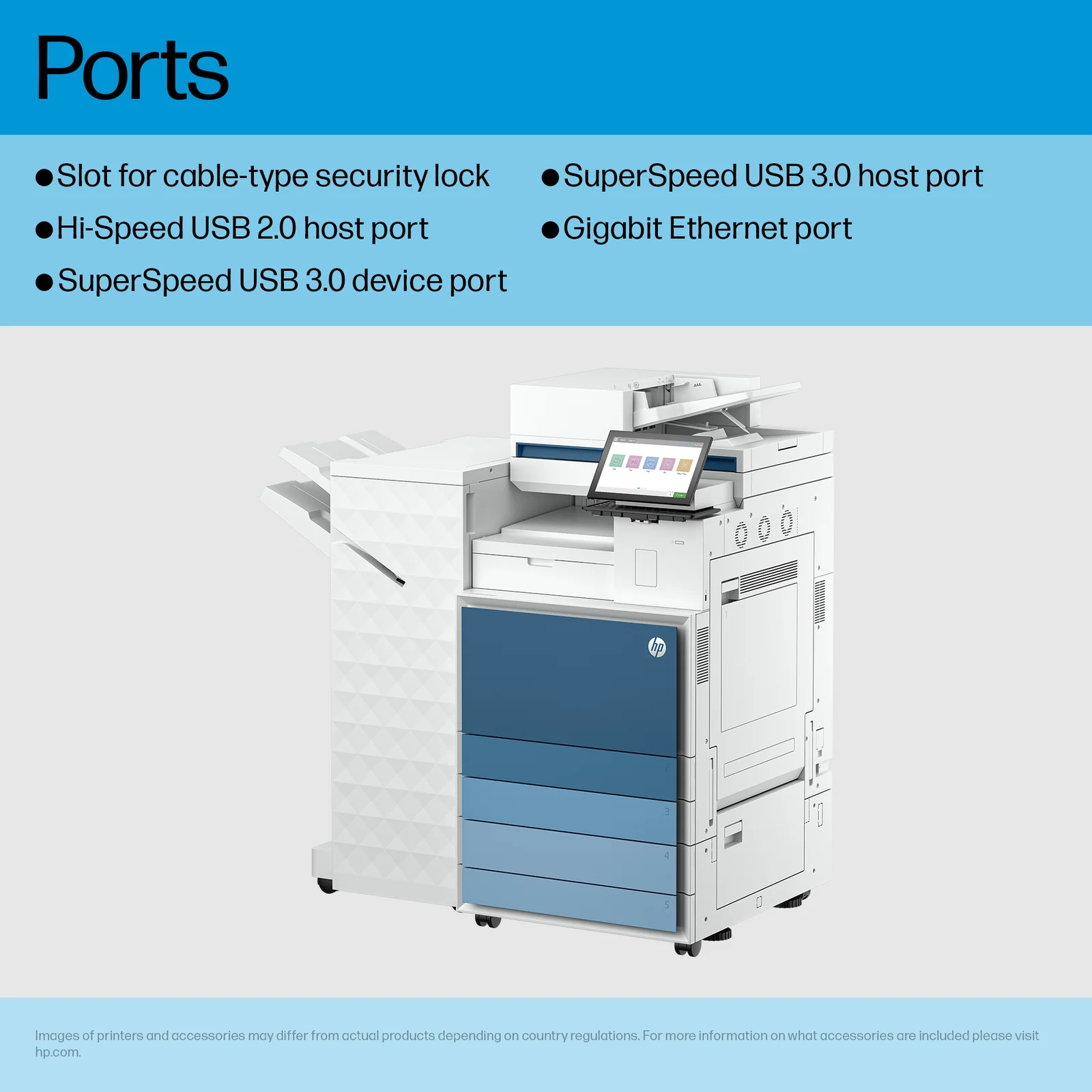 HP Color LaserJet Enterprise Flow LaserJet Ent Flw MFP 8601z+ Laser Printer