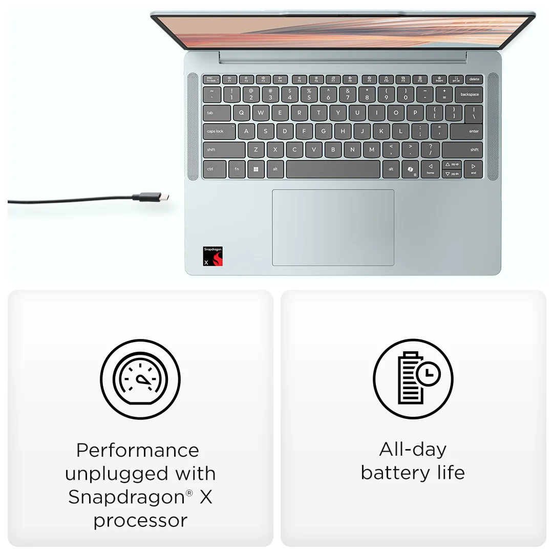 Lenovo IP VIBE 14 SDX1 8/256GB CHILL BLUE 14", Snapdragon X1-26-100, 8GB RAM