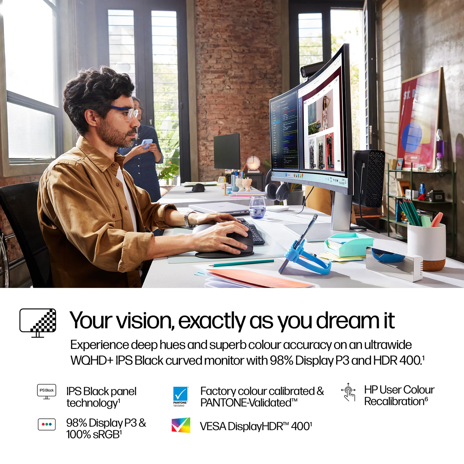 HP 738pu 37.5" IPS Curved Monitor