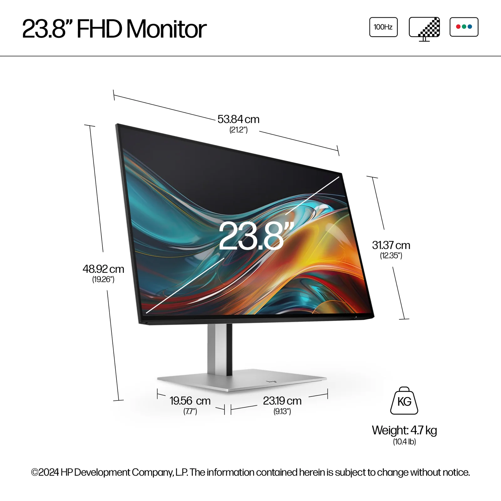 HP Series 7 Pro 23.8" Full HD IPS 100Hz Monitor