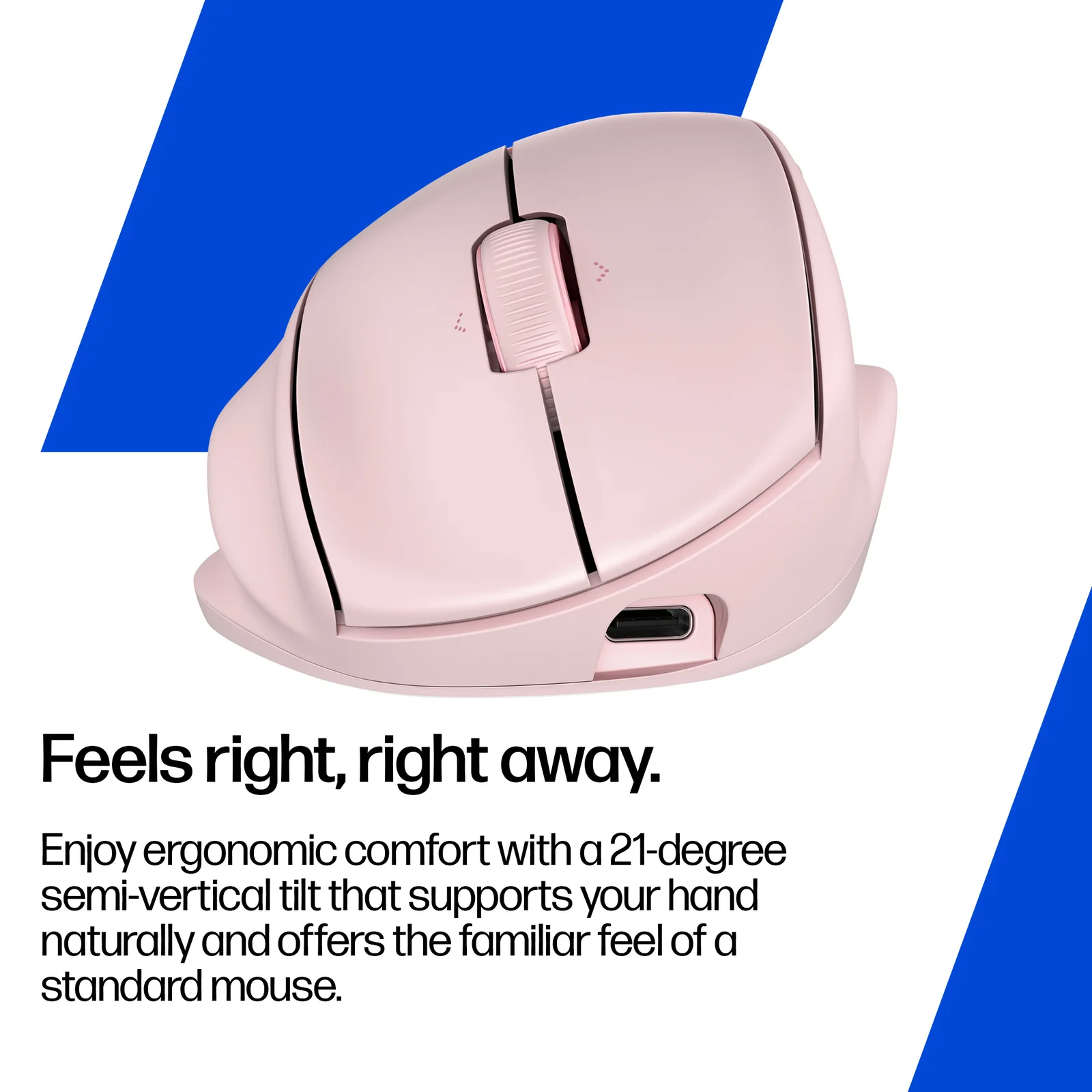 HP Tilt Ergonomic Pink 720M Mouse