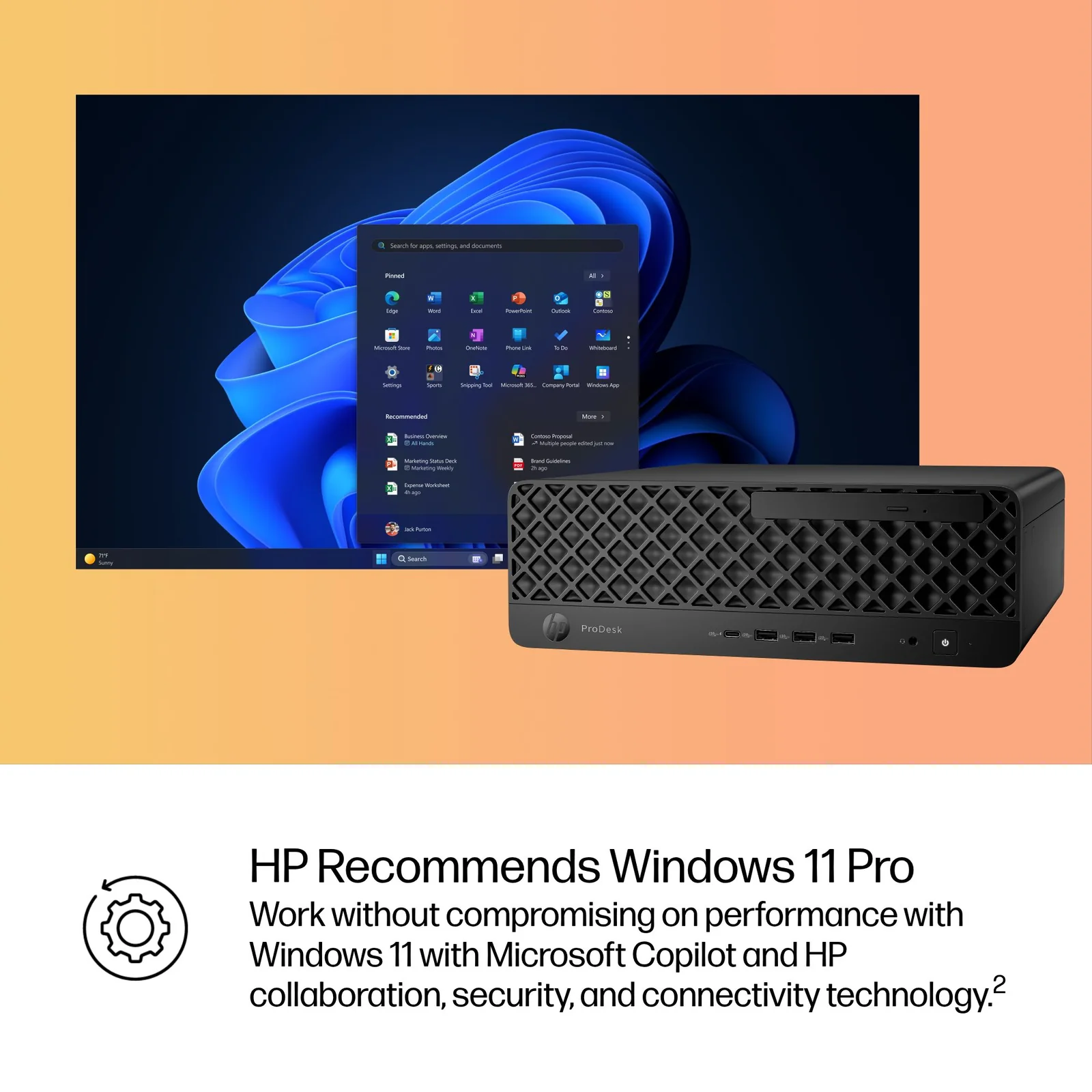HP ProDesk 4 SFF G1i Desktop AI, Intel Core Ultra 5 225, 24GB RAM, 1TB SSD