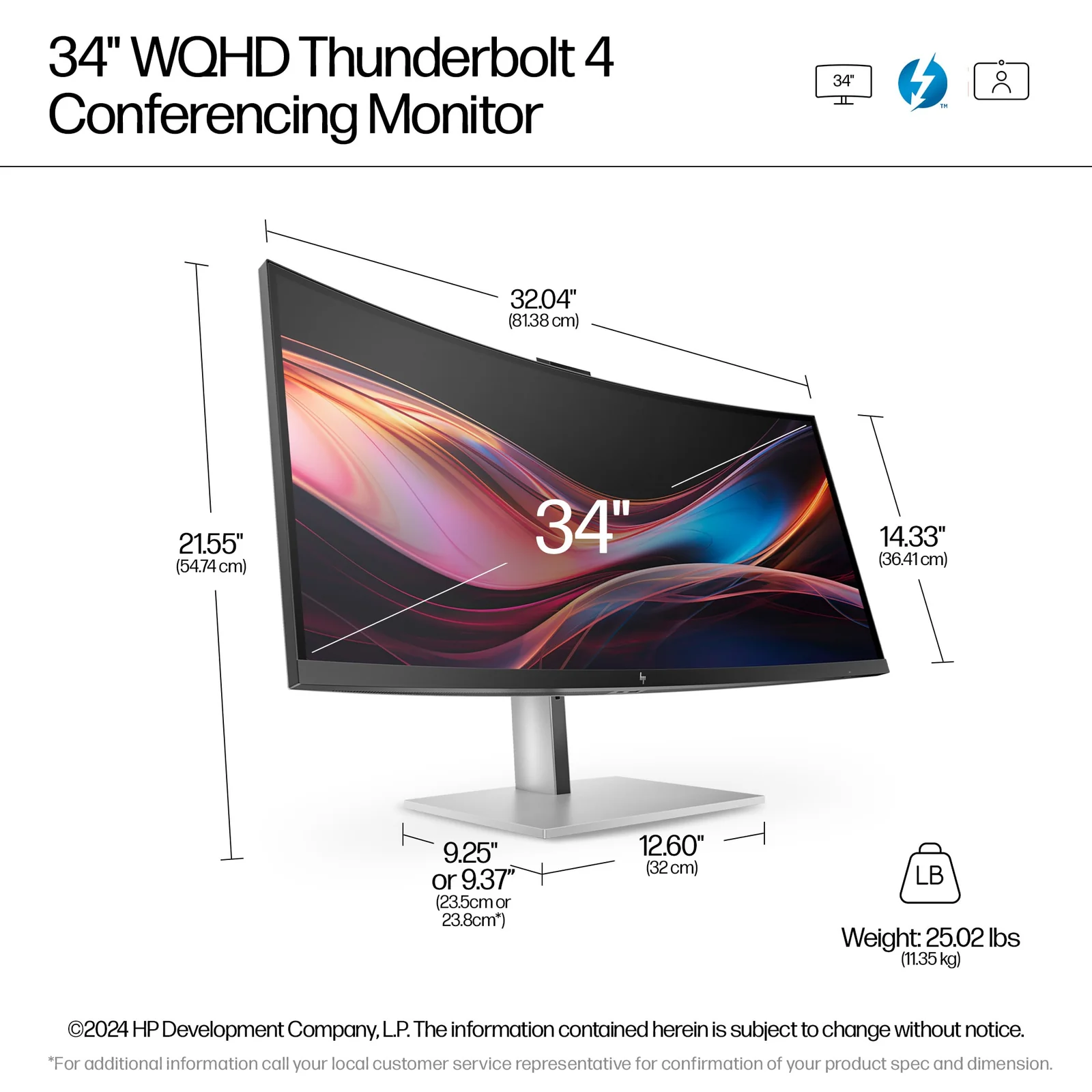 HP Series 7 Pro 34" UWQHD IPS 120Hz Curved Monitor