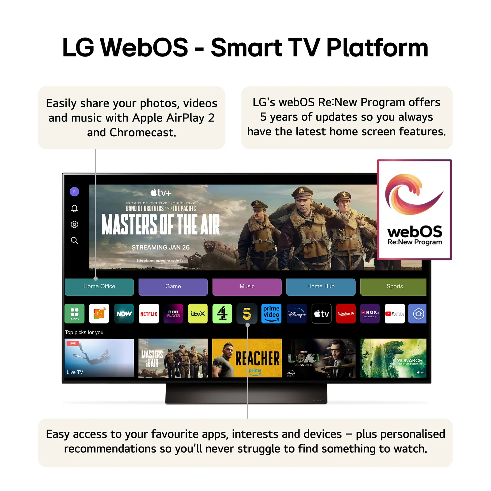 LG OLED48C46LA.AEK 48" 4K Smart TV