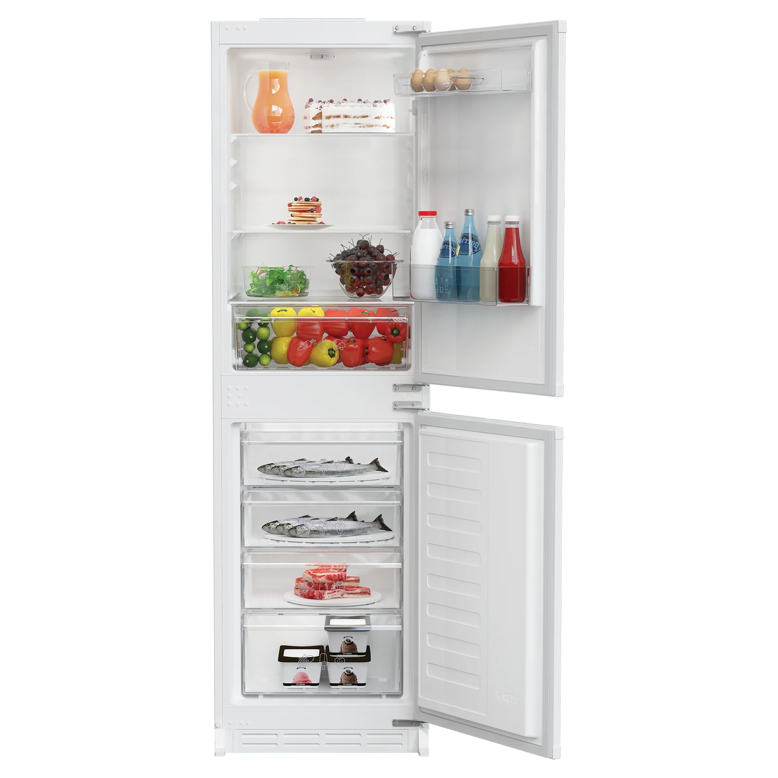 Zenith ZICSD455 265L Integrated Fridge Freezer