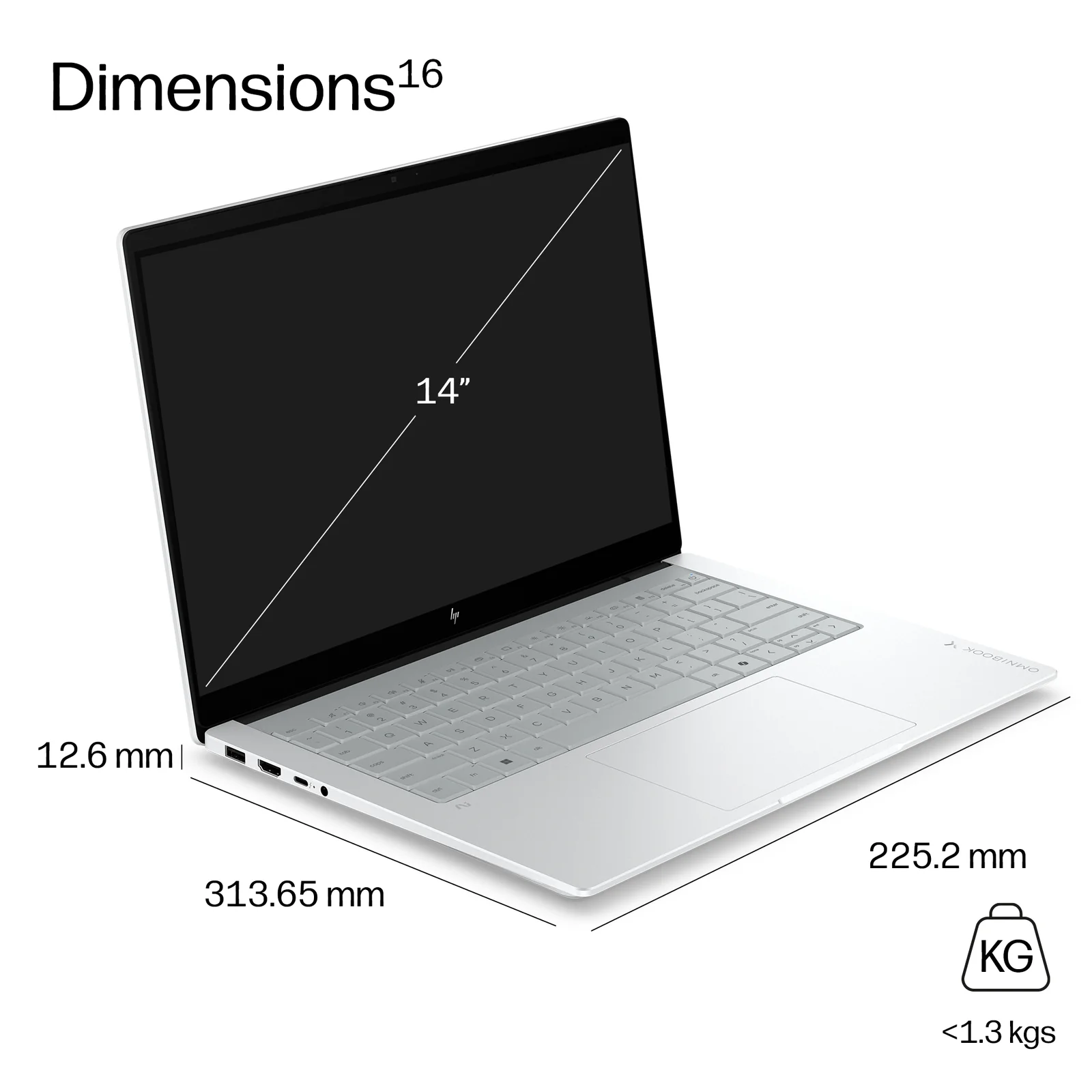 HP DQ8J6EA laptop 14", 16GB RAM, 512GB SSD