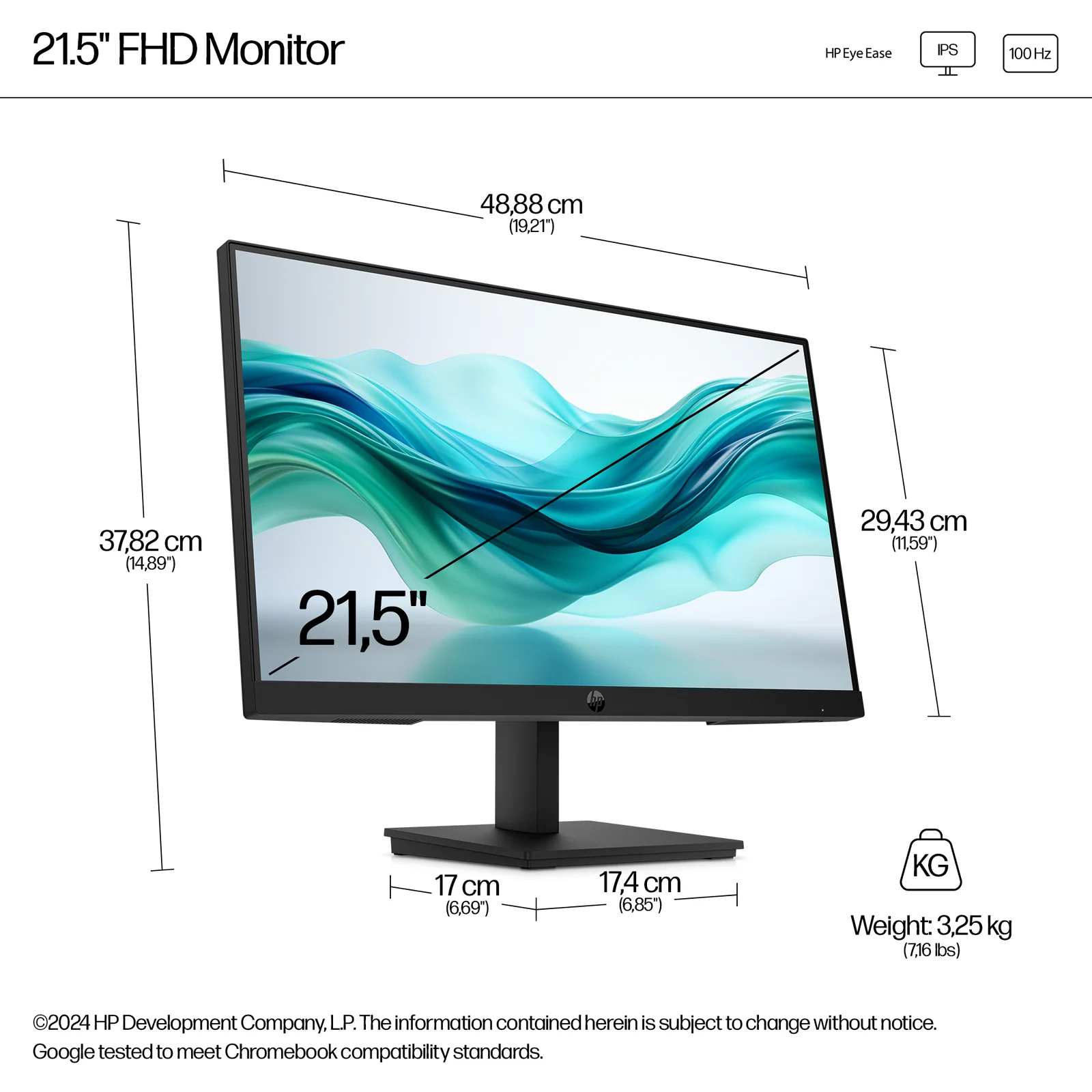HP 322pf 21.5" Full HD IPS 100Hz Monitor