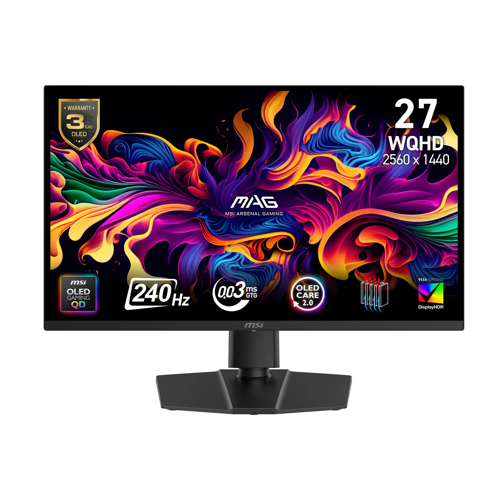 MSI MAG 271QP QD-OLED X24 26.5" QHD QD-OLED 240Hz Monitor