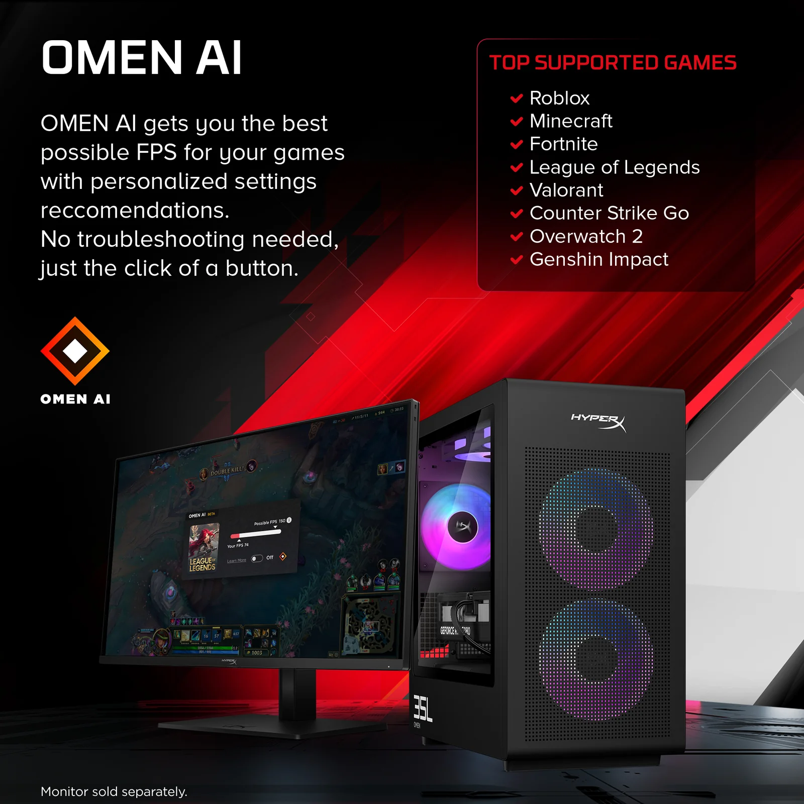 HP HyperX OMEN 35L Gaming Desktop GT18-0000sa, 16GB RAM