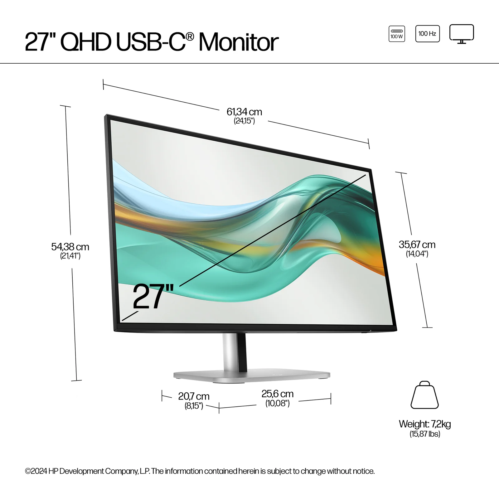 HP Series 5 Pro 27" QHD IPS 100Hz Monitor