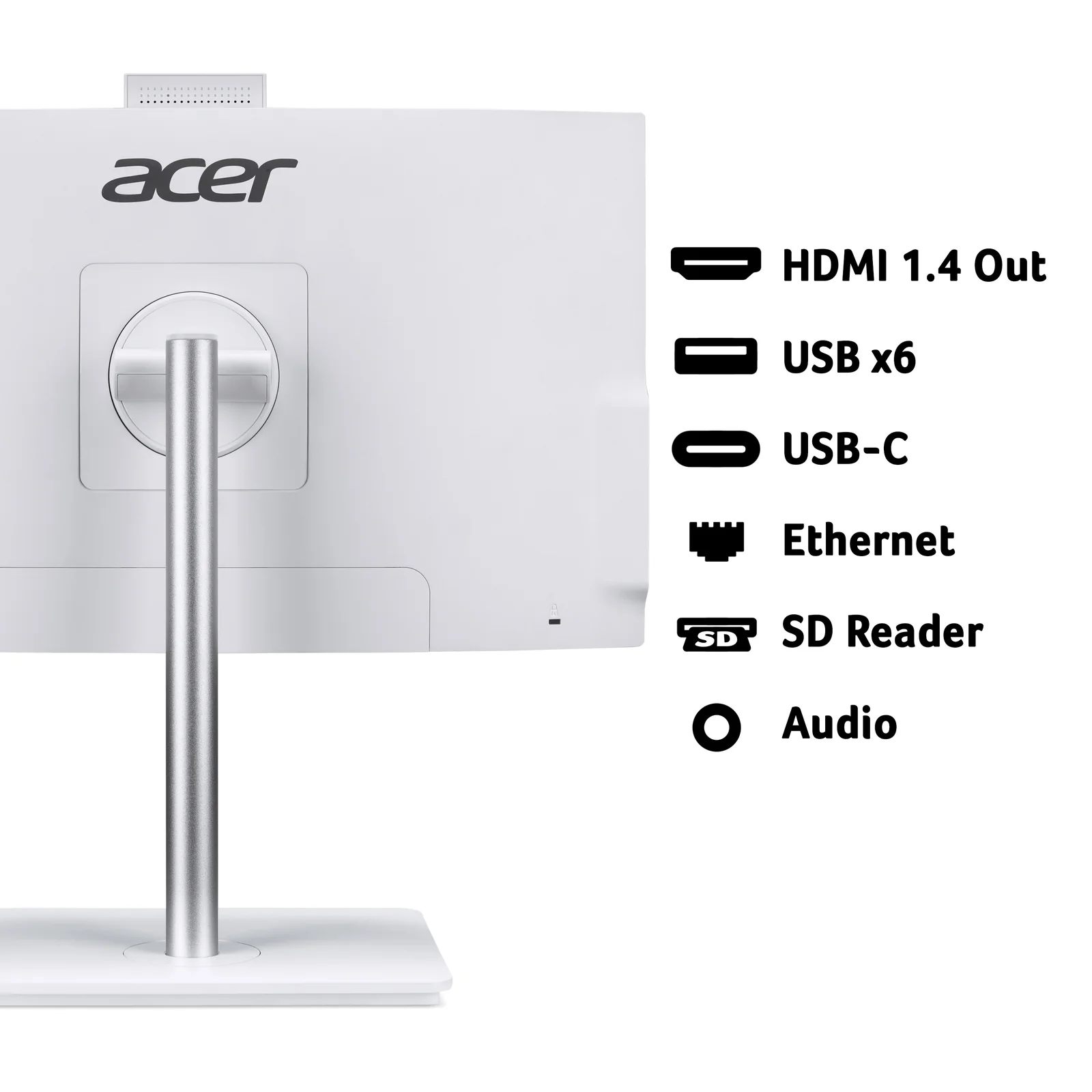 Acer Aspire C27-A C5-120U 8GB 1TB W11 WHITE All-in-One, 1TB SSD