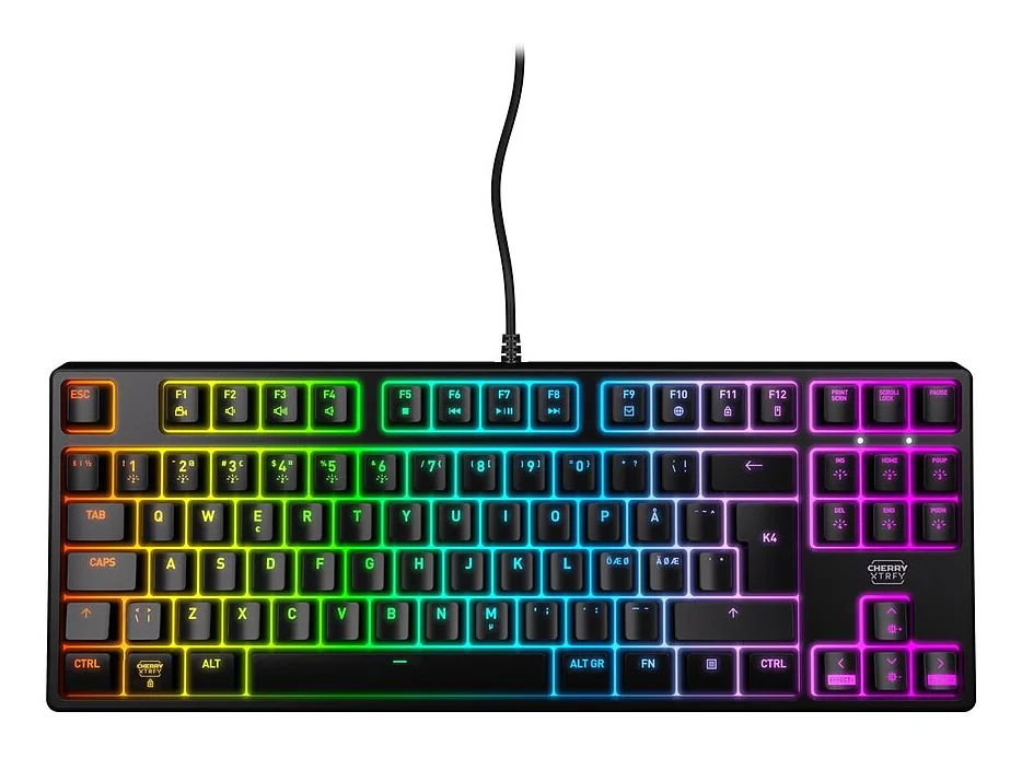 CHERRY XTRFY K4V2 RGB TKL Keyboard Black, Spanish