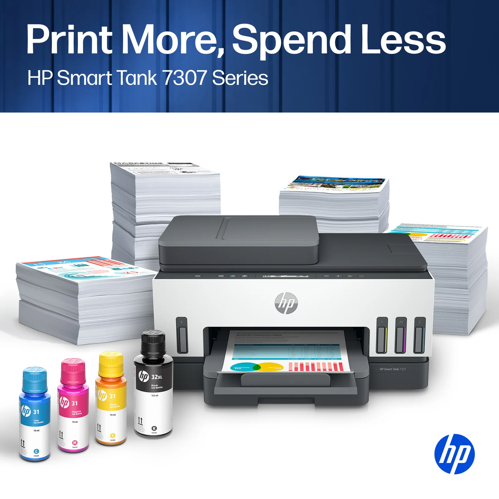 HP Smart Tank 7307 All-in-One Colour Inkjet Printer