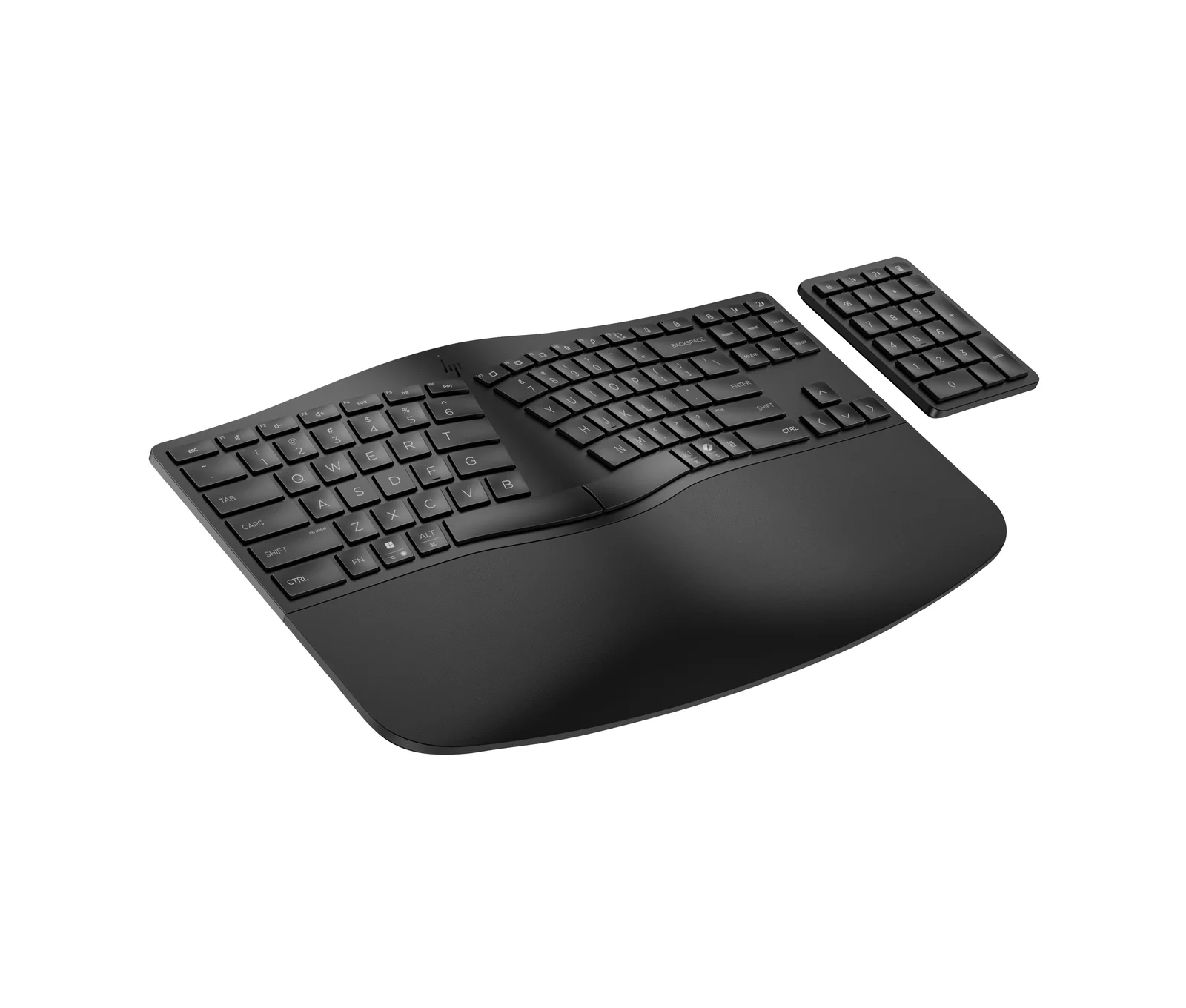 HP 960 - Tastatur-und-Tastenfeld-Set - kompakte Größe, 2-Zonen-Layout, separater Ziffernblock, kurzer Tastenhub, Multi-Device Wireless Keyboard Black