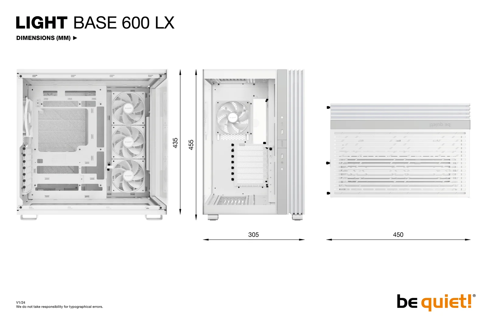 be quiet! LIGHT BASE 600 LX White PC Case