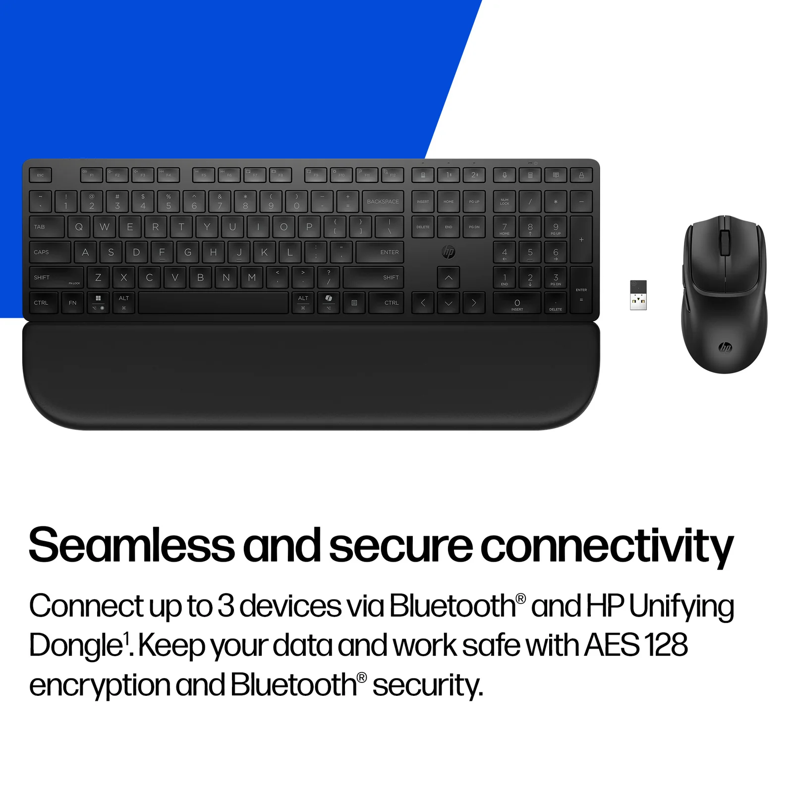 HP Multi-Device Dual-Mode Mouse and Combo with Palm Rest 585C Keyboard