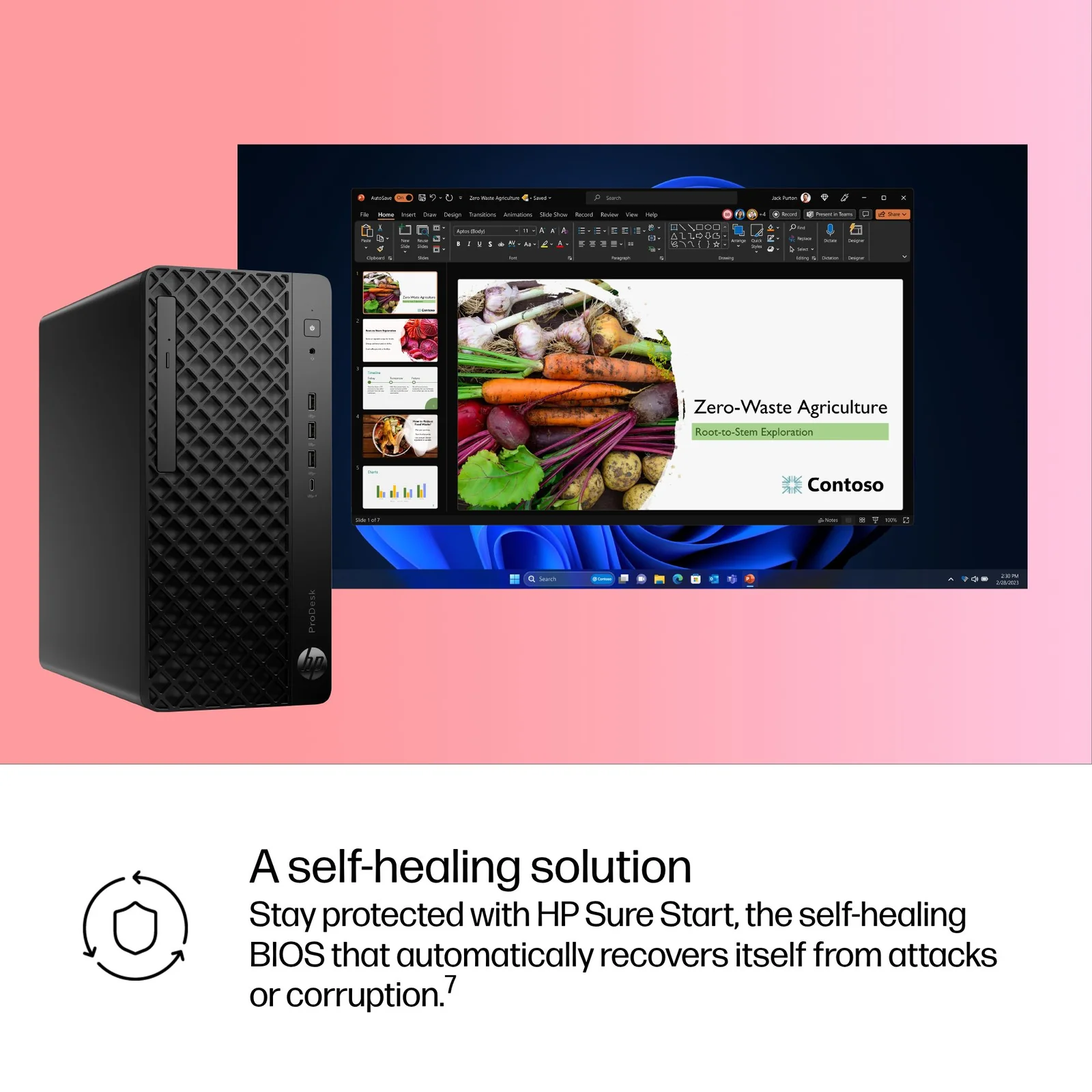 HP ProDesk 4 Tower G1i AI, Intel Core Ultra 7 265, 24GB RAM, 1TB SSD