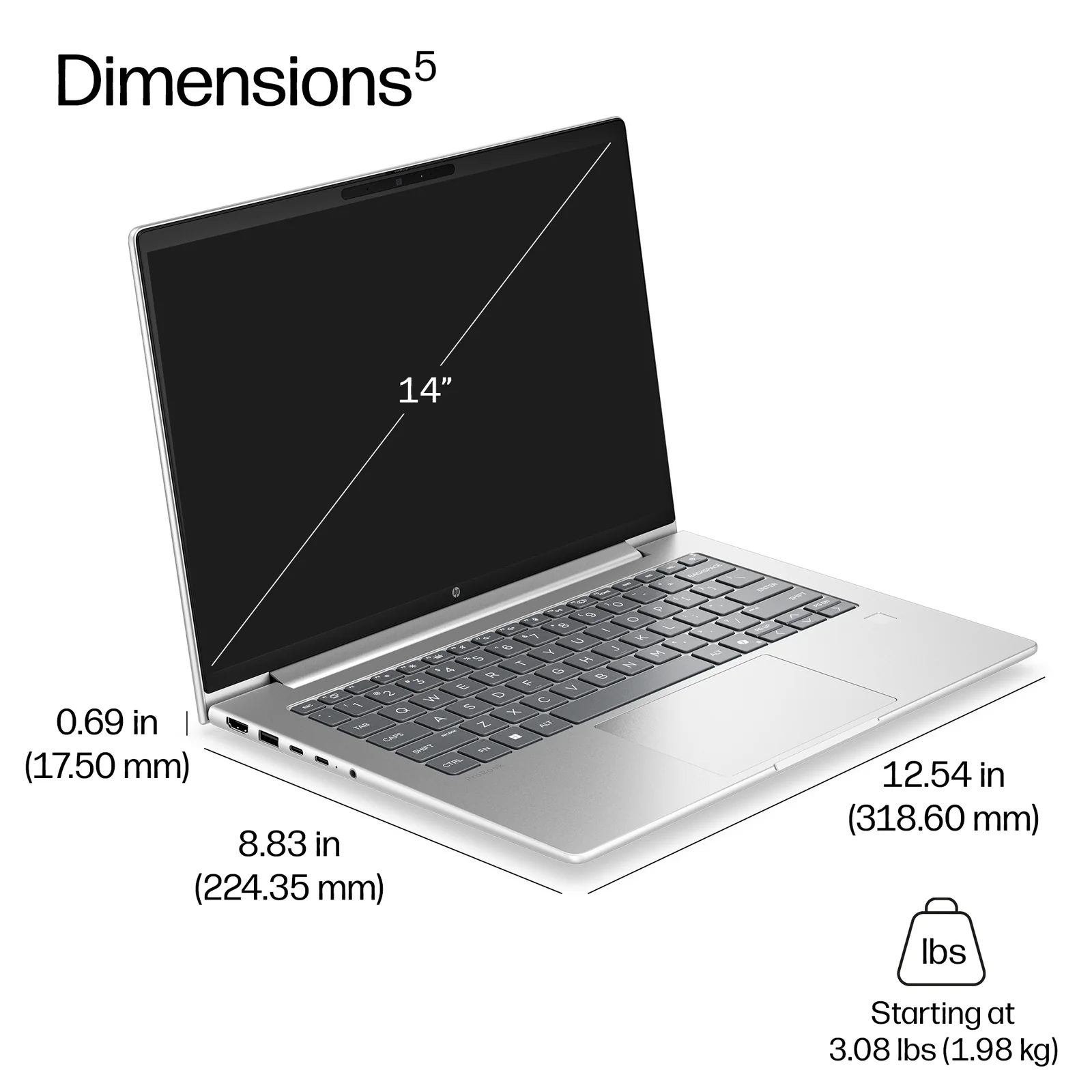 HP ProBook 4 G2i 14 inch Notebook Next Gen AI PC Wolf Pro Security Edition 14", Copilot+ PC Intel Core Ultra 7, 16GB RAM, 512GB SSD