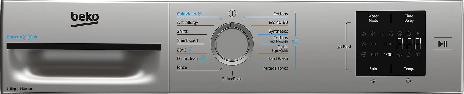 Beko BMN3WT3841S 8kg 1400rpm Washing Machine