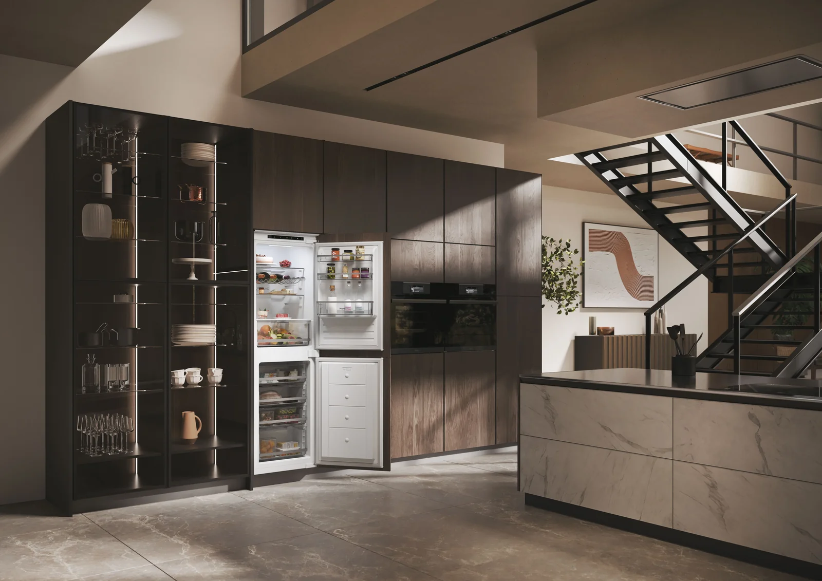 Haier HB50T618FMK* 242L Integrated Fridge Freezer