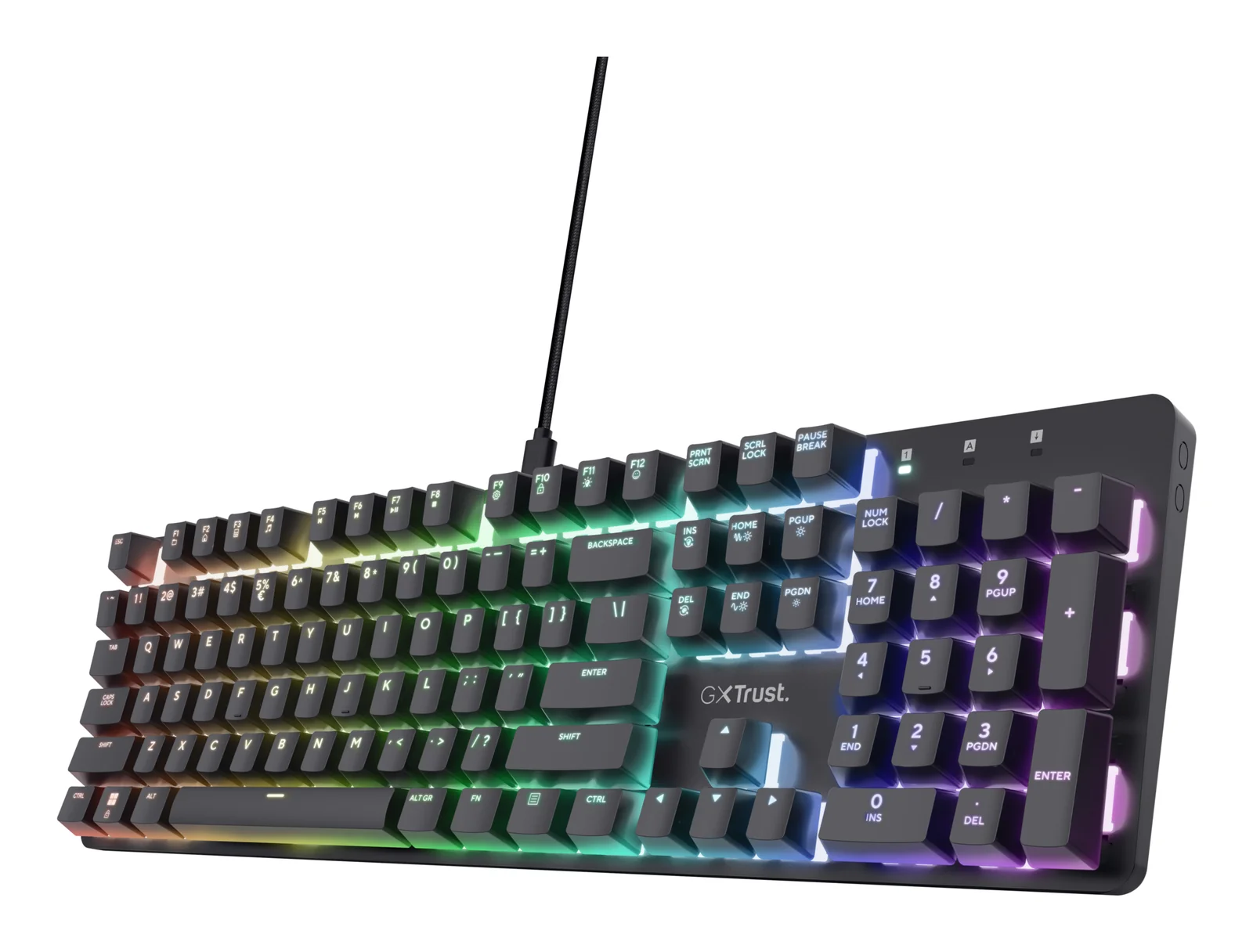 Trust GXT 871 Zora Keyboard Black, German