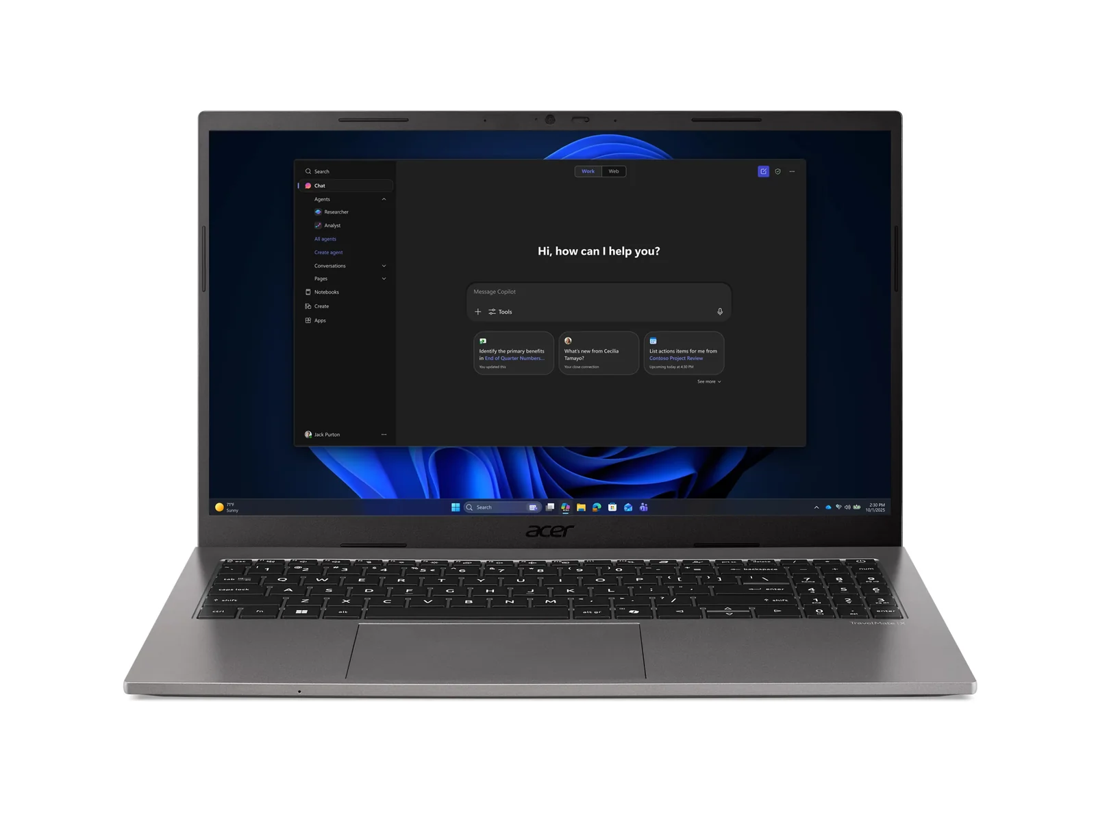 Acer TravelMate TM P2 TMP214-77 14IN WUXGA ULTRA7 356H 16/512GBW11P