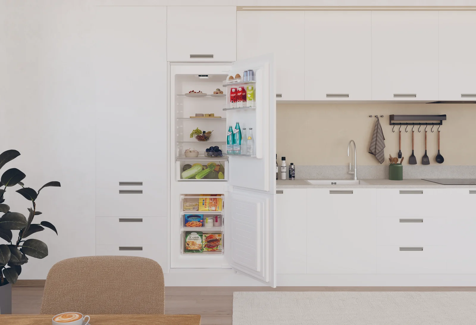 Candy CBBML18EK 250L Integrated Fridge Freezer