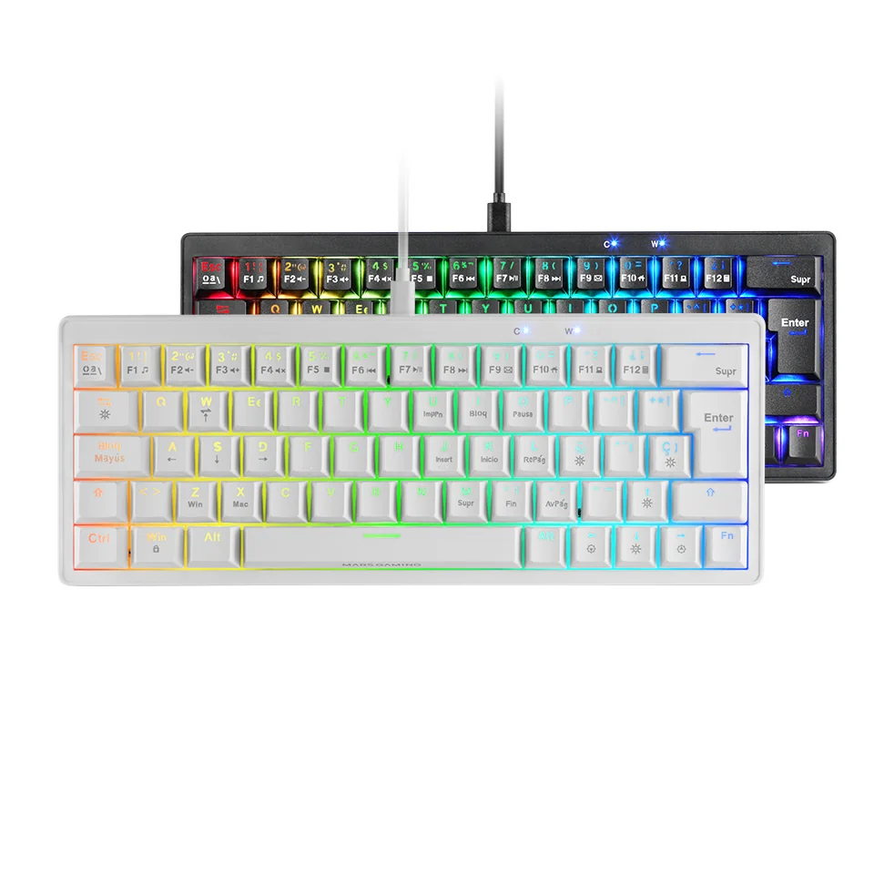 Mars Gaming MKMINIPRO Keyboard White, French