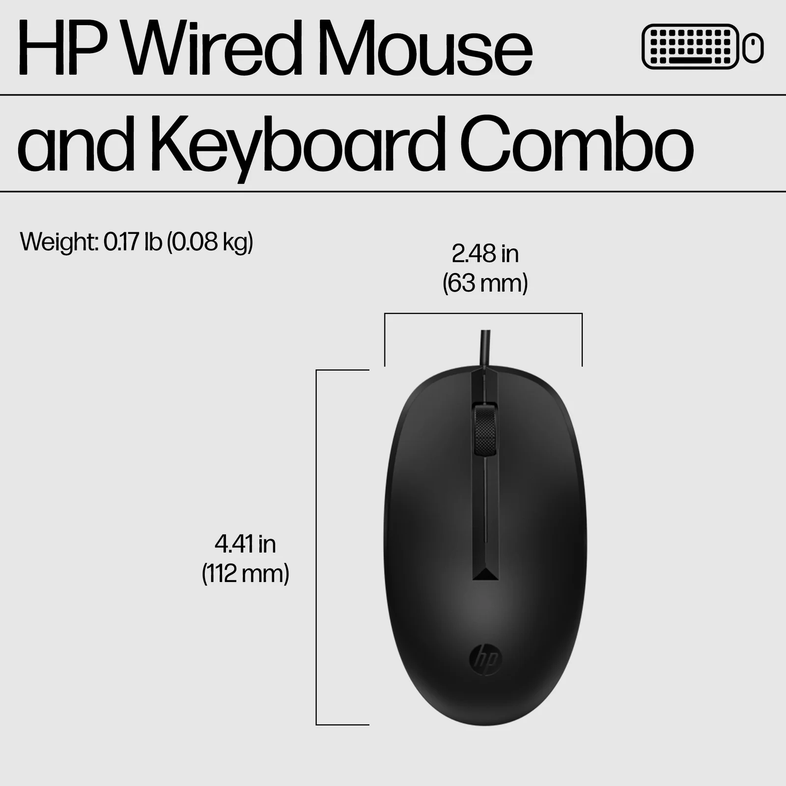 HP 225 Wired Mouse and Combo G2 Keyboard