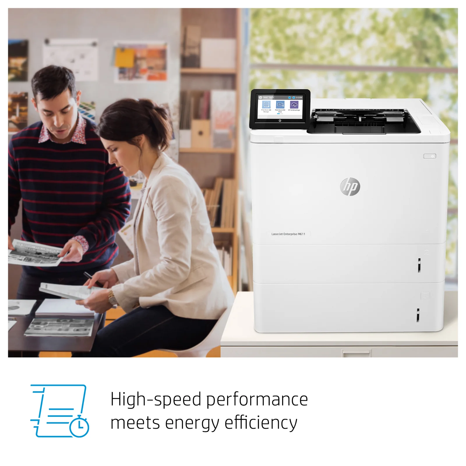 HP LaserJet Enterprise M611x Laser Printer