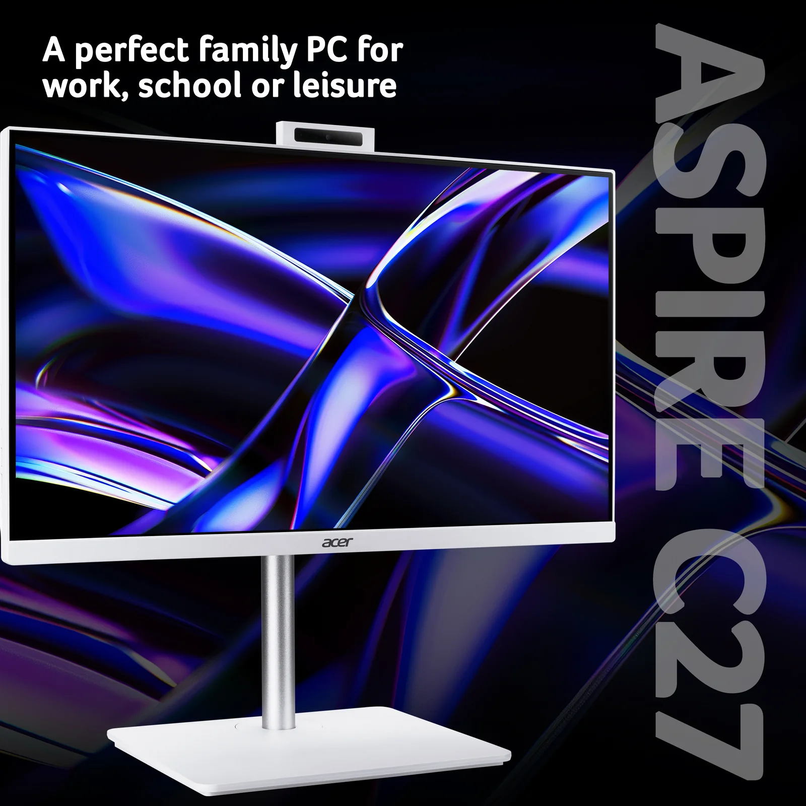 Acer Aspire C27-A C5-120U 8GB 1TB W11 WHITE All-in-One, 1TB SSD