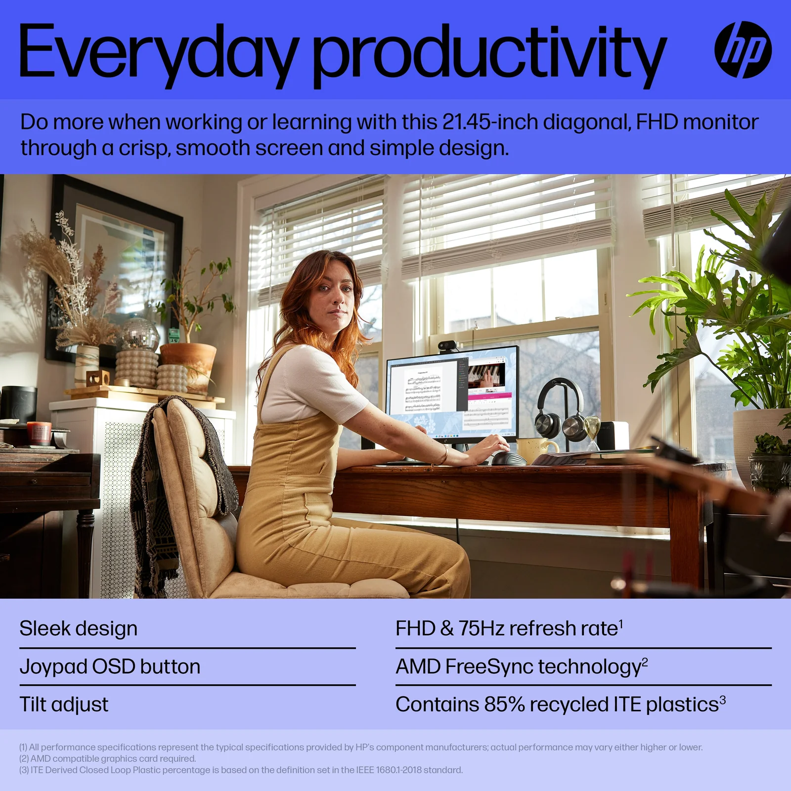 HP V22v G5 FHD 21.45" Full HD VA Monitor