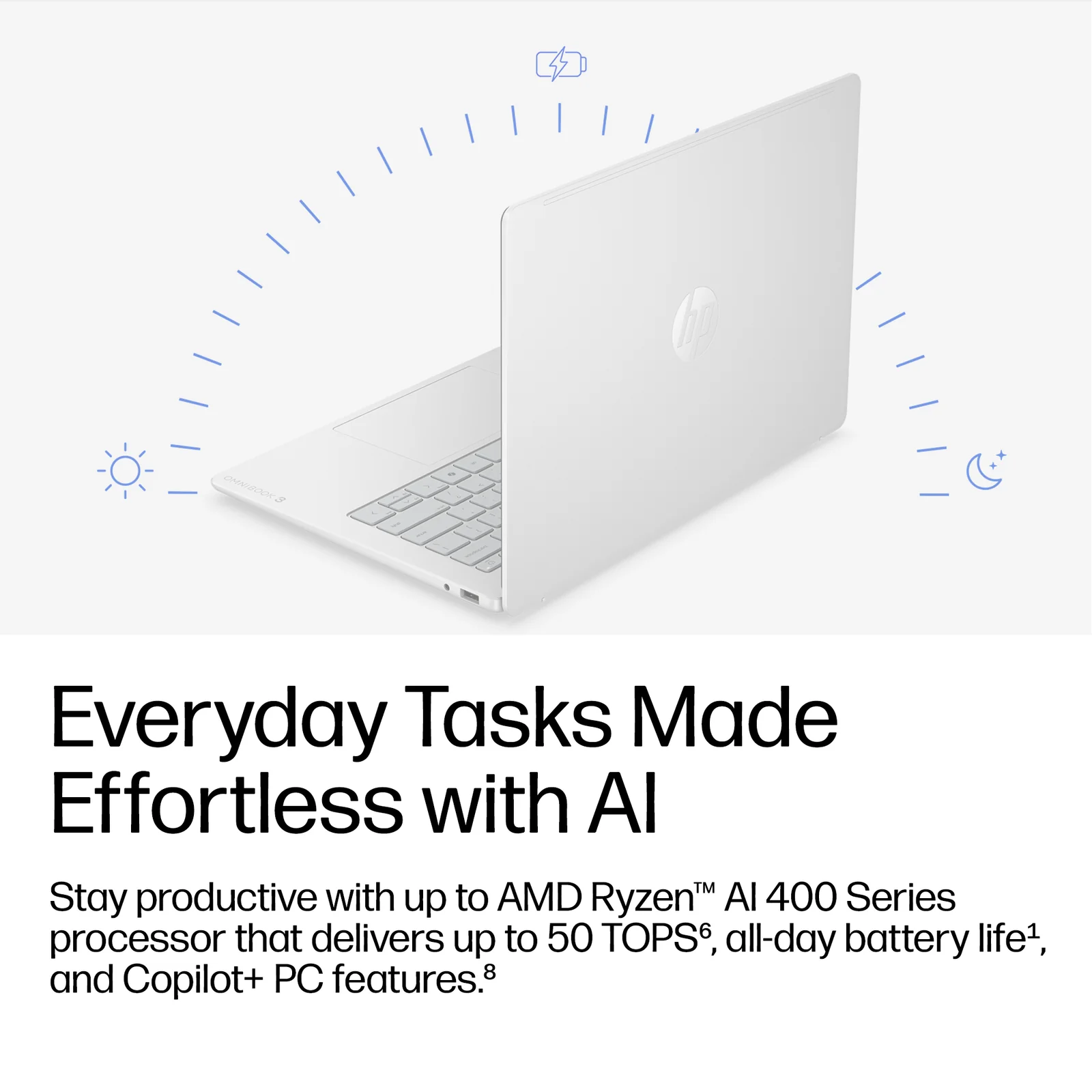 HP OMNIBOOK 3 NGAI 17-DM0002NAX 17.3", Copilot+ PC AMD Ryzen AI 5, 16GB RAM, 512GB SSD