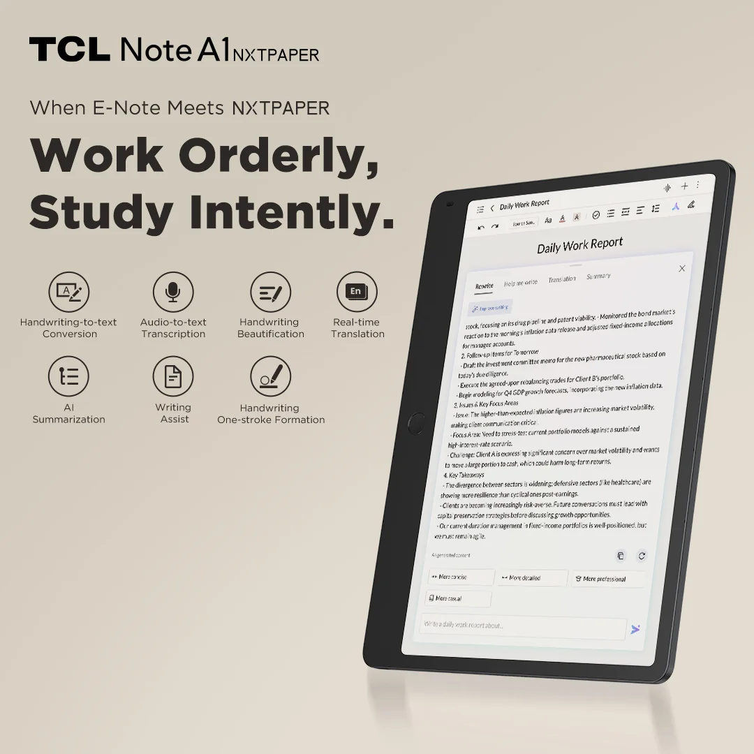 TCL NXTPAPER Note A1 256GB Grey