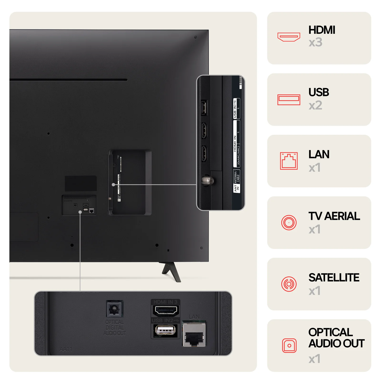 LG 65UT80006LA.AEK 65" 4K Smart TV