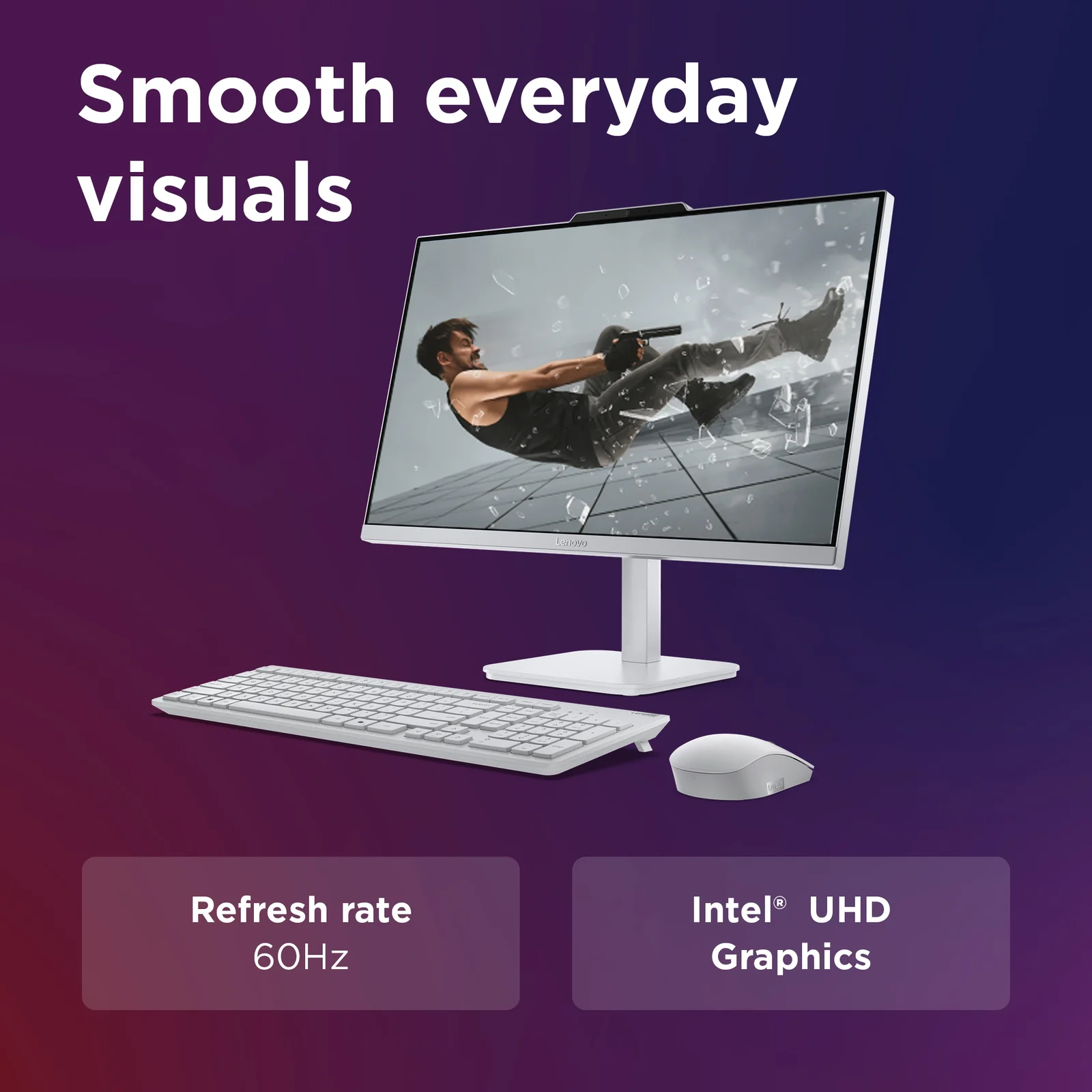 Lenovo A100 23.8" All-in-One, 8GB RAM, 512GB SSD