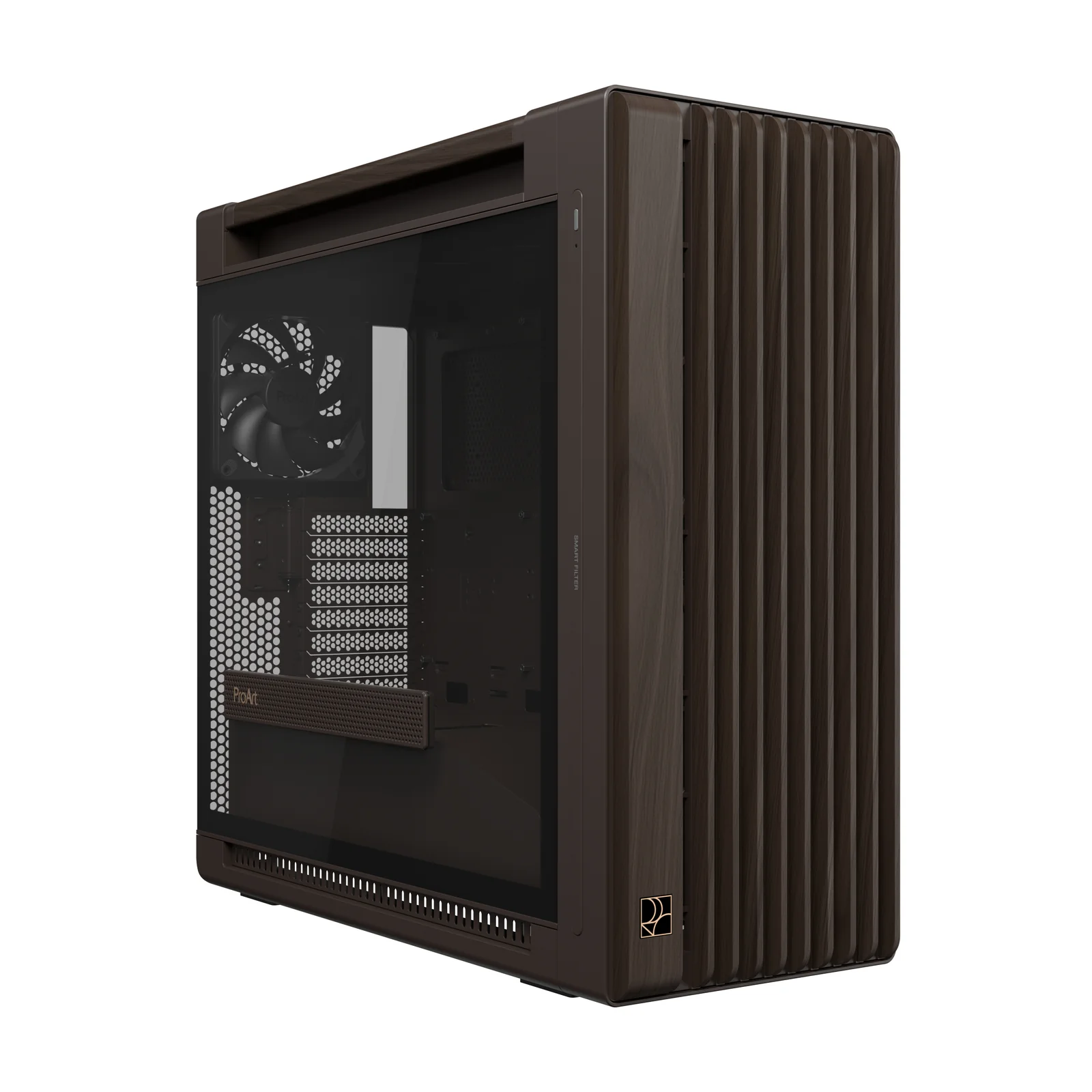 ASUS ProArt PA602 Wood Edition Retro Brown Tempered Glass Panel PC Case
