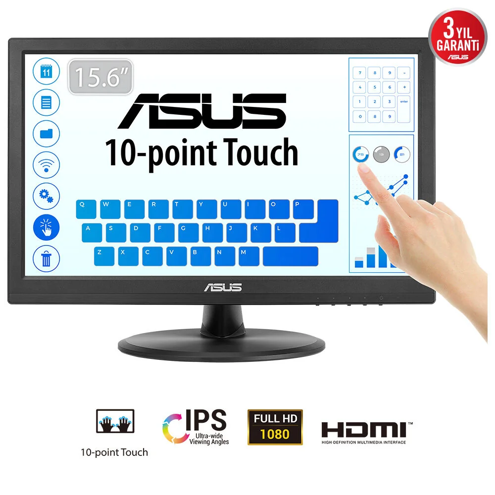 ASUS Touch VT169HE 15.6" Full HD IPS Monitor