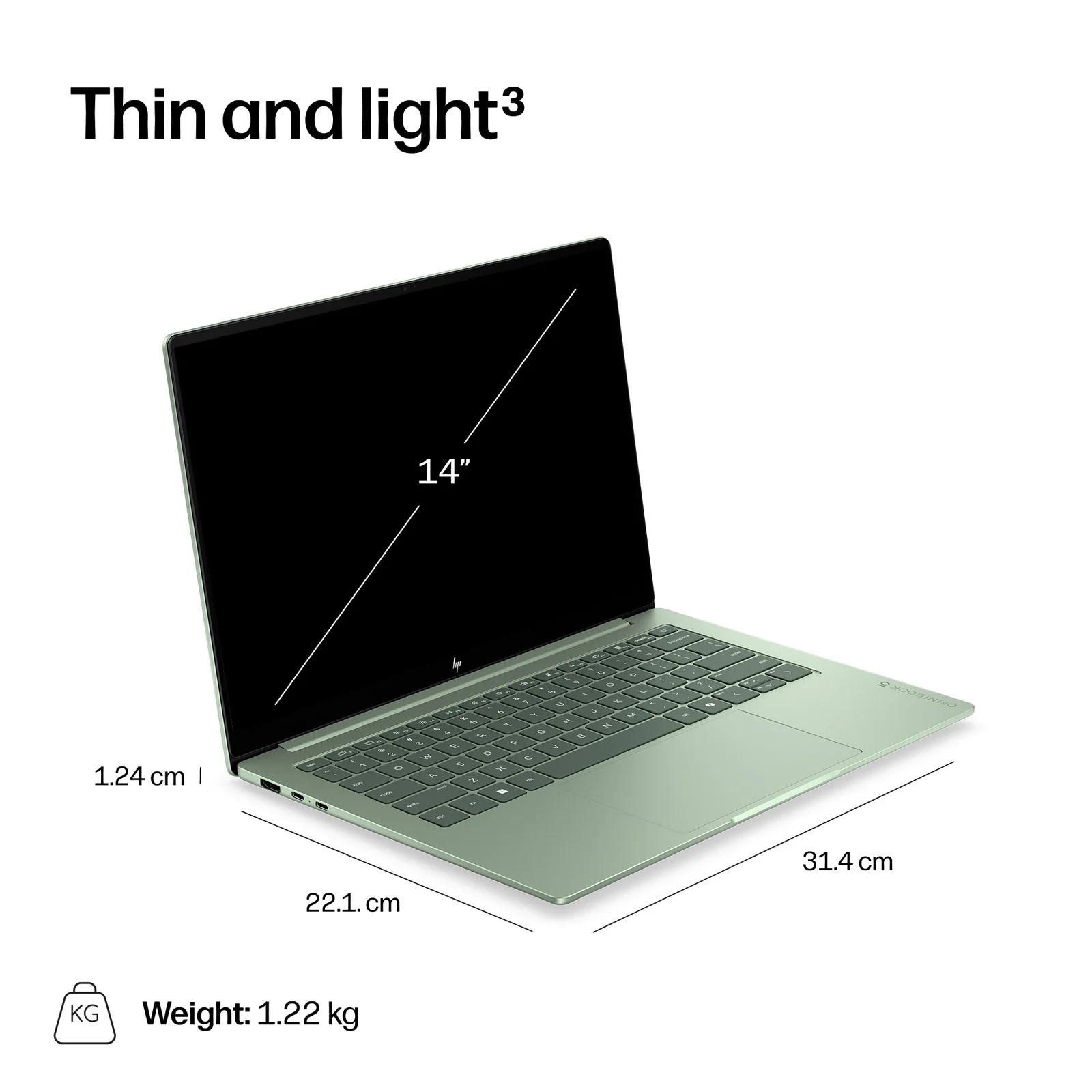 HP E7PL2EA laptop 14", 16GB RAM, 256GB SSD