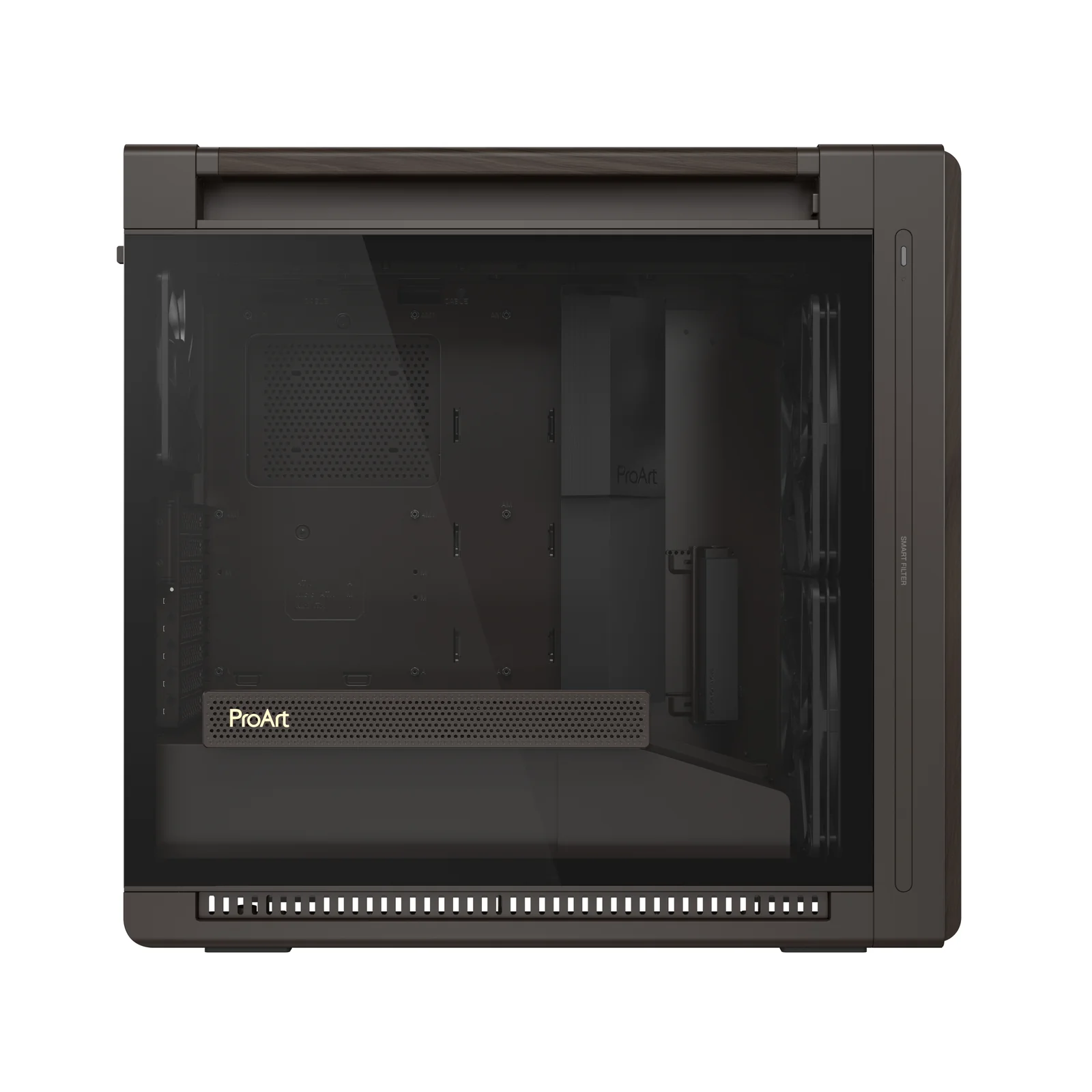 ASUS ProArt PA602 Wood Edition Retro Brown Tempered Glass Panel PC Case