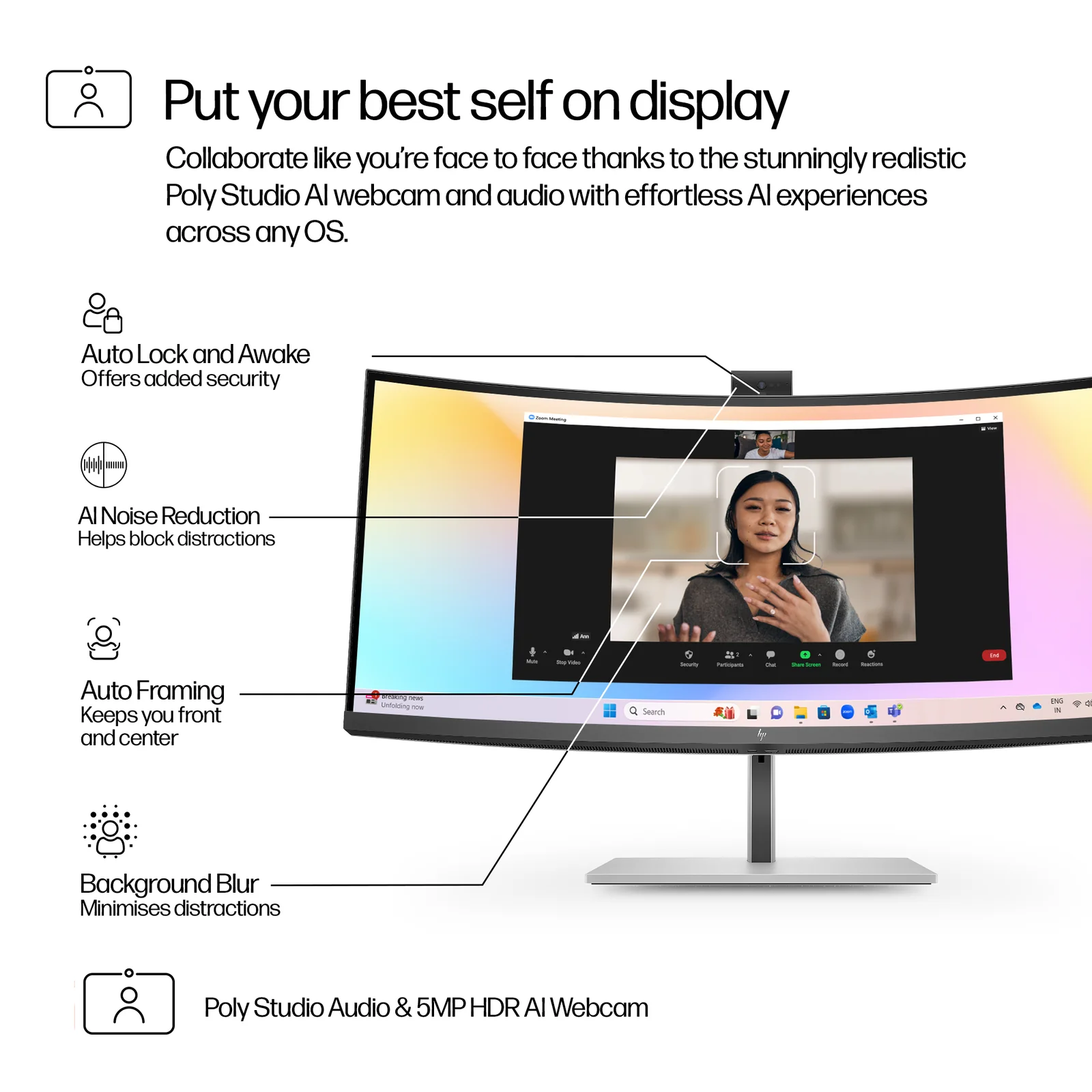 HP 734pm 34" UWQHD IPS 120Hz Curved Monitor