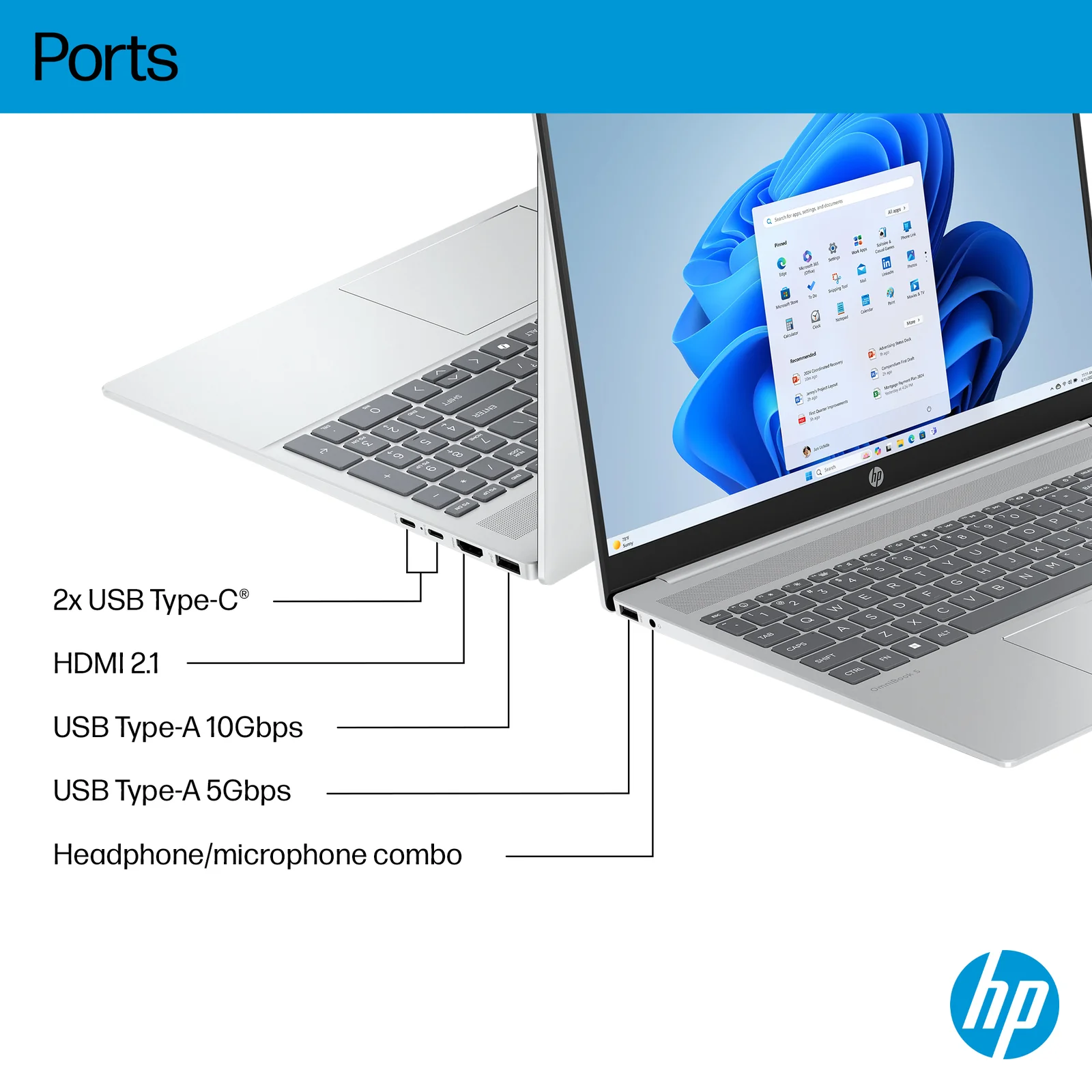 HP OmniBook 5 Laptop 16-ba1011nax 16", 8GB RAM, 1TB SSD