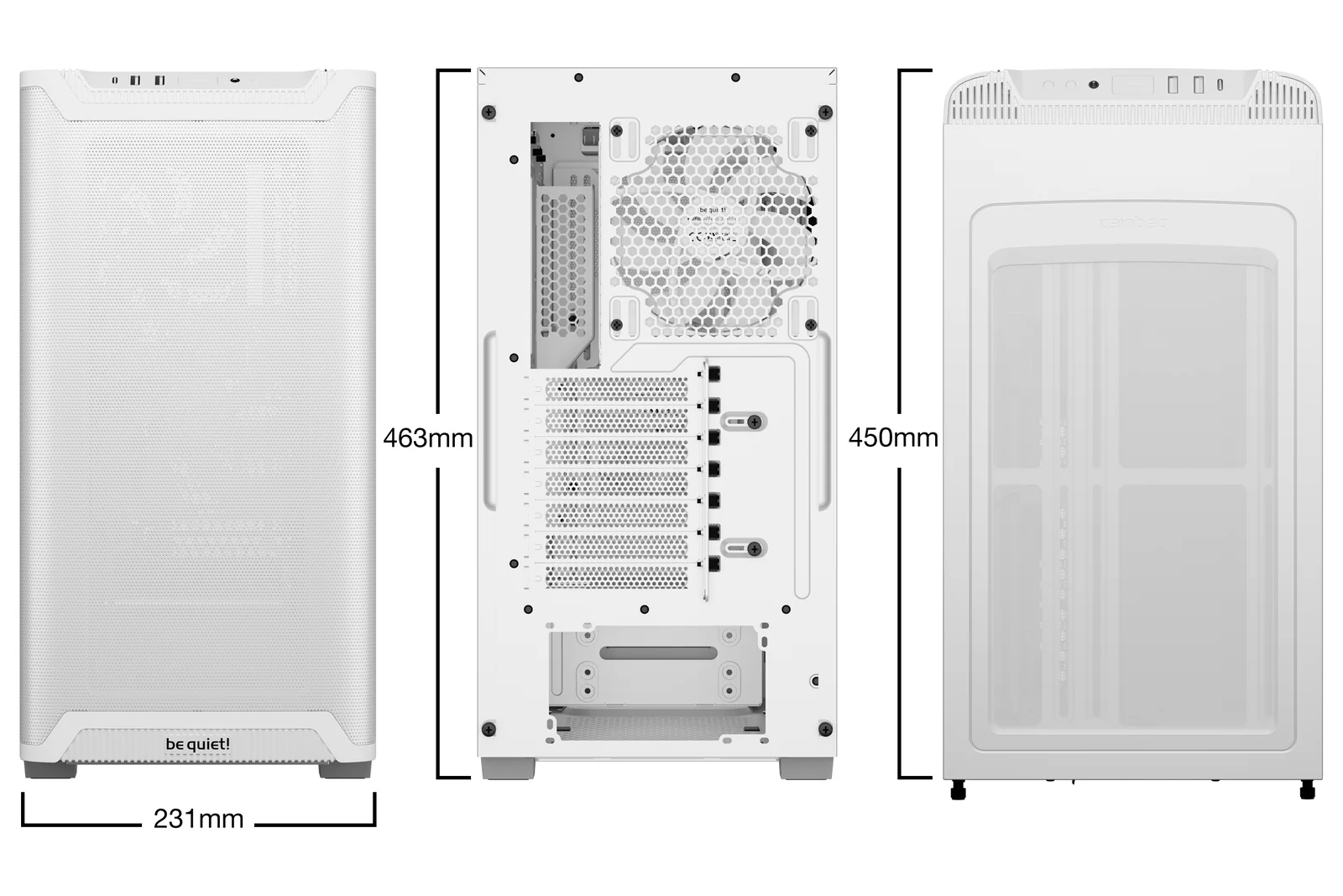 be quiet! PURE BASE 501 Airflow Window White PC Case