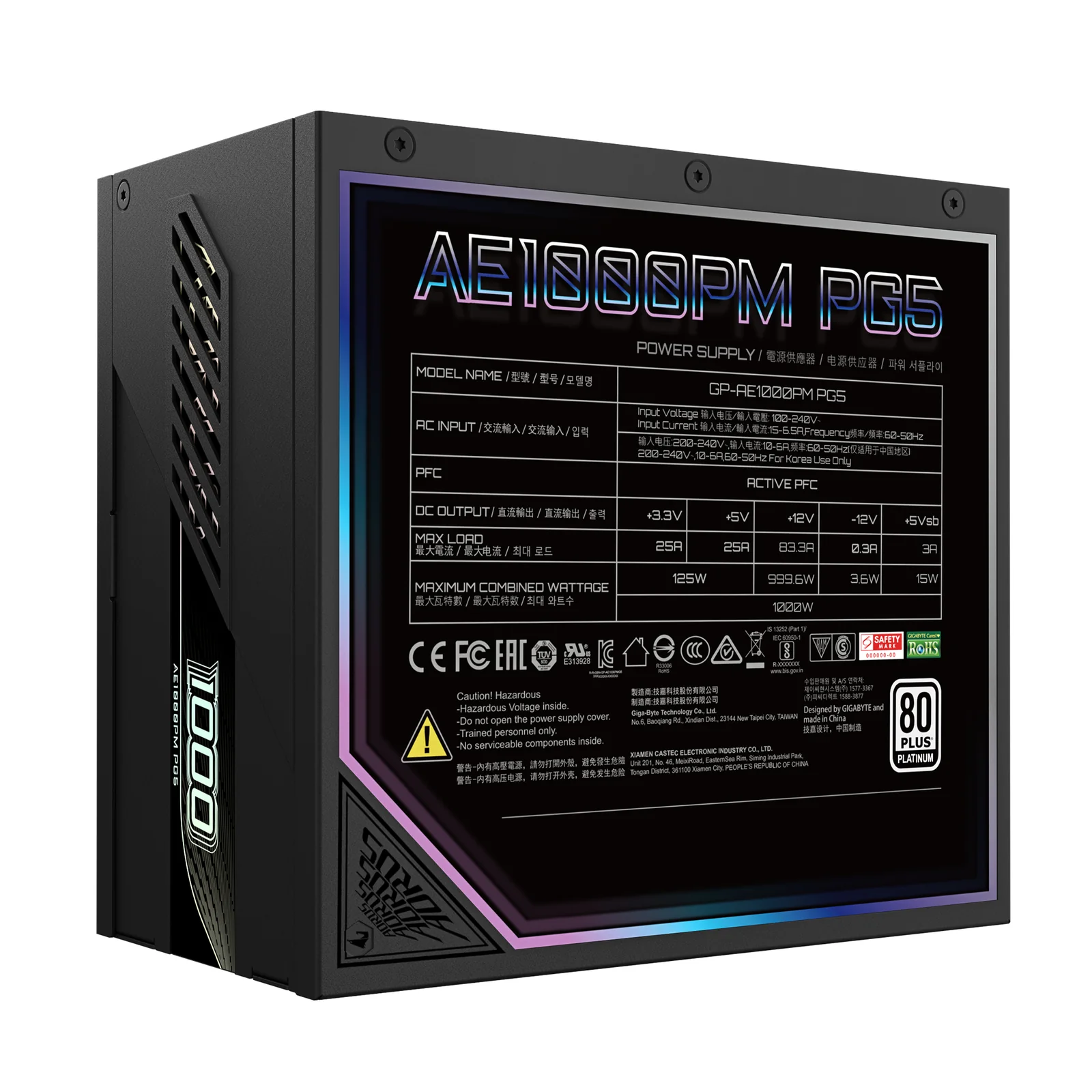 GIGABYTE AORUS ELITE P1000W Power Supply